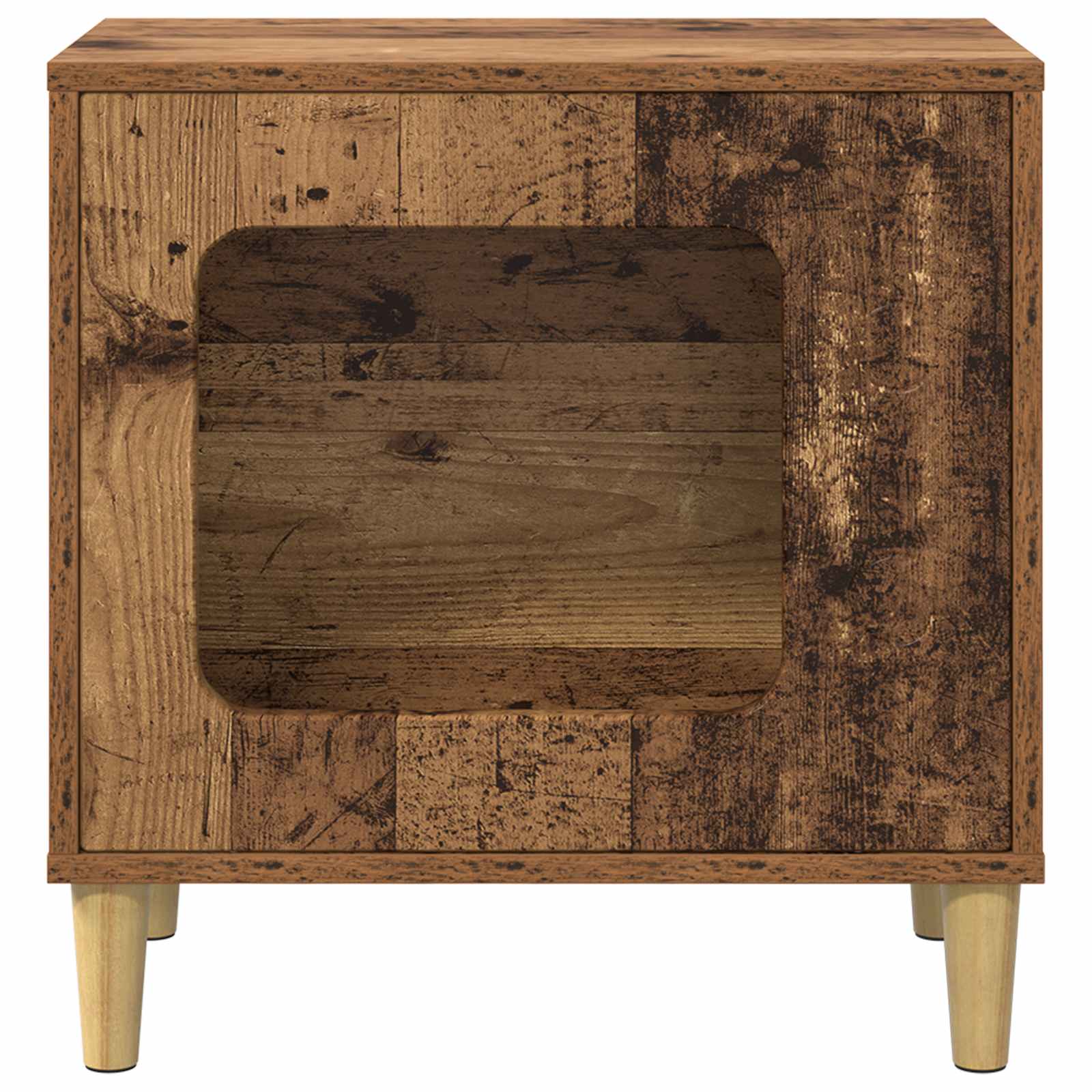 vidaXL Koty Dom Stare drewno 51 x 30 x 52 cm Materiał drewnopochodny