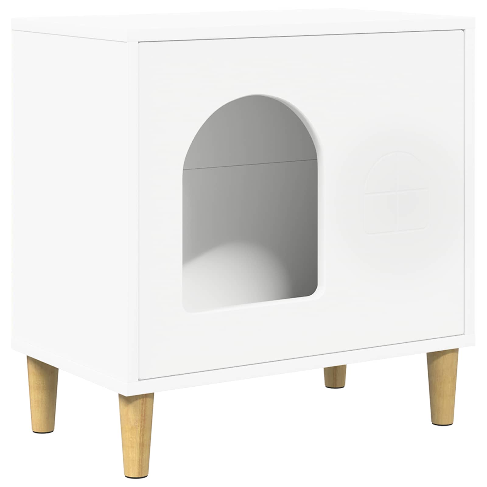 vidaXL Koty Dom Biały 51 x 30 x 52 cm Materiał drewnopochodny