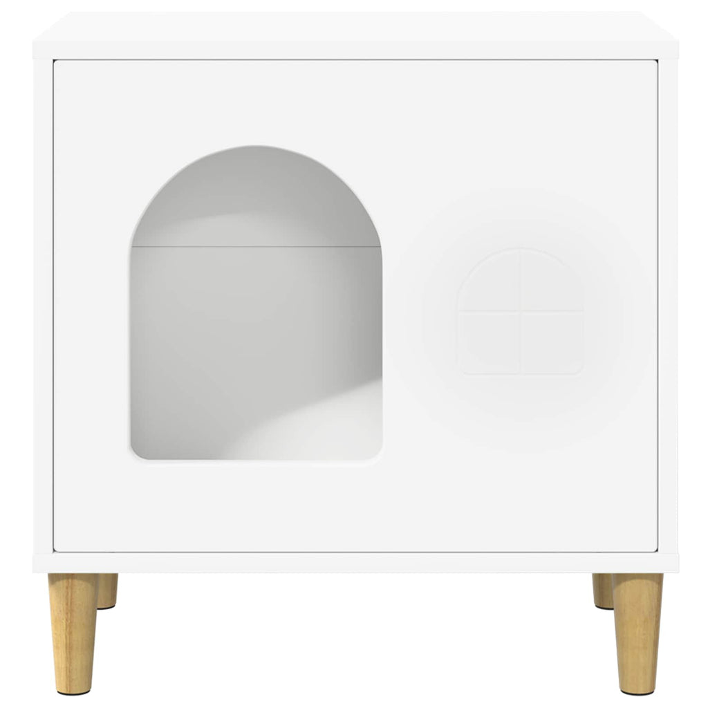 vidaXL Koty Dom Biały 51 x 30 x 52 cm Materiał drewnopochodny
