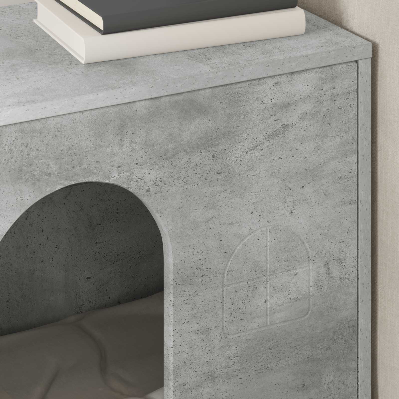 vidaXL Koty Dom Betonowy 51 x 30 x 52 cm Materiał drewnopochodny