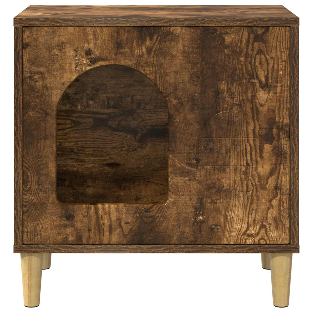 vidaXL Koty Dom Dąb wędzony 51 x 30 x 52 cm Materiał drewnopochodny