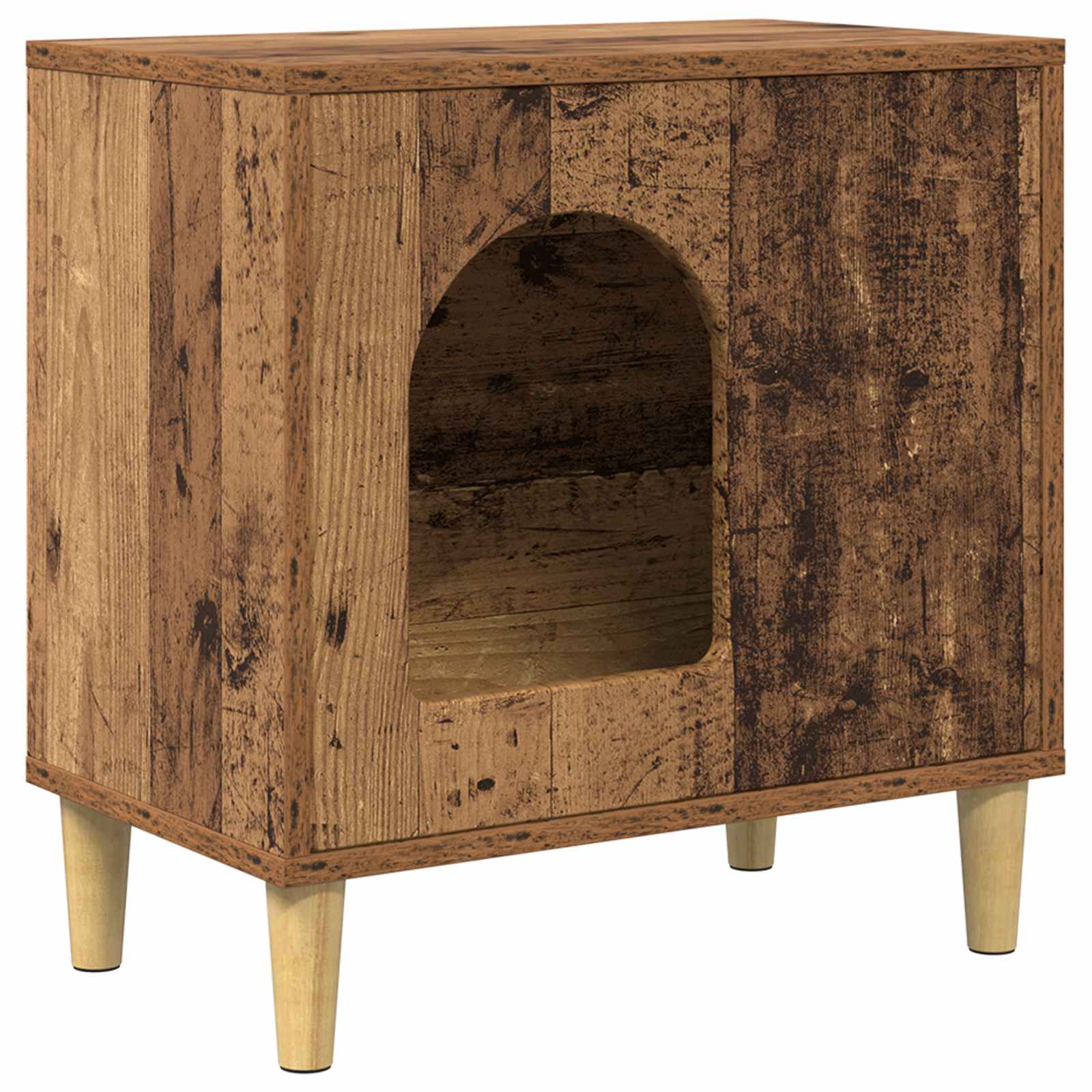 vidaXL Koty Dom Stare drewno 51 x 30 x 52 cm Materiał drewnopochodny