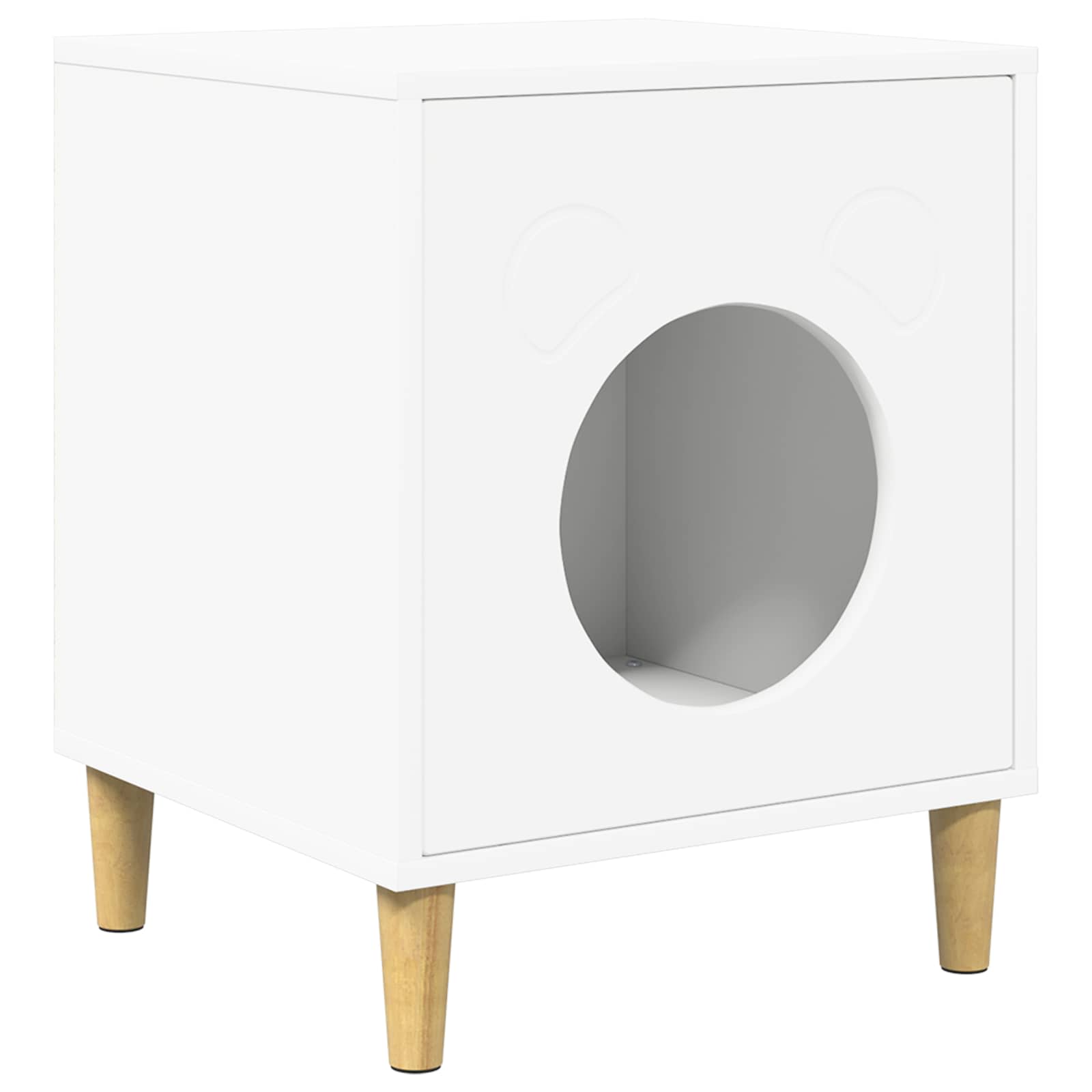 vidaXL Koty Dom Biały 42,5 x 40 x 53 cm Materiał drewnopochodny
