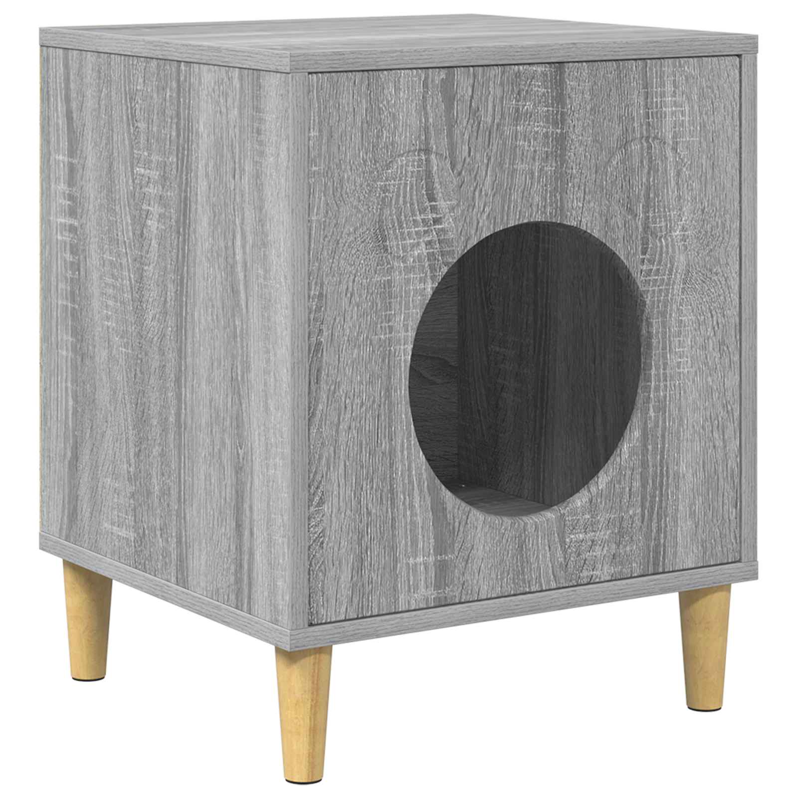 vidaXL Koty Dom Szary Sonoma 42,5 x 40 x 53 cm Materiał drewnopochodny