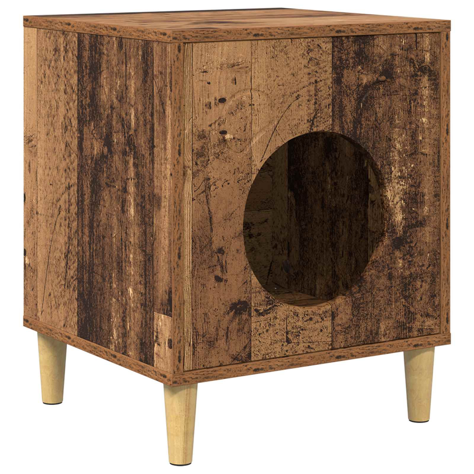 vidaXL Koty Dom Stare drewno 42,5 x 40 x 53 cm Materiał drewnopochodny