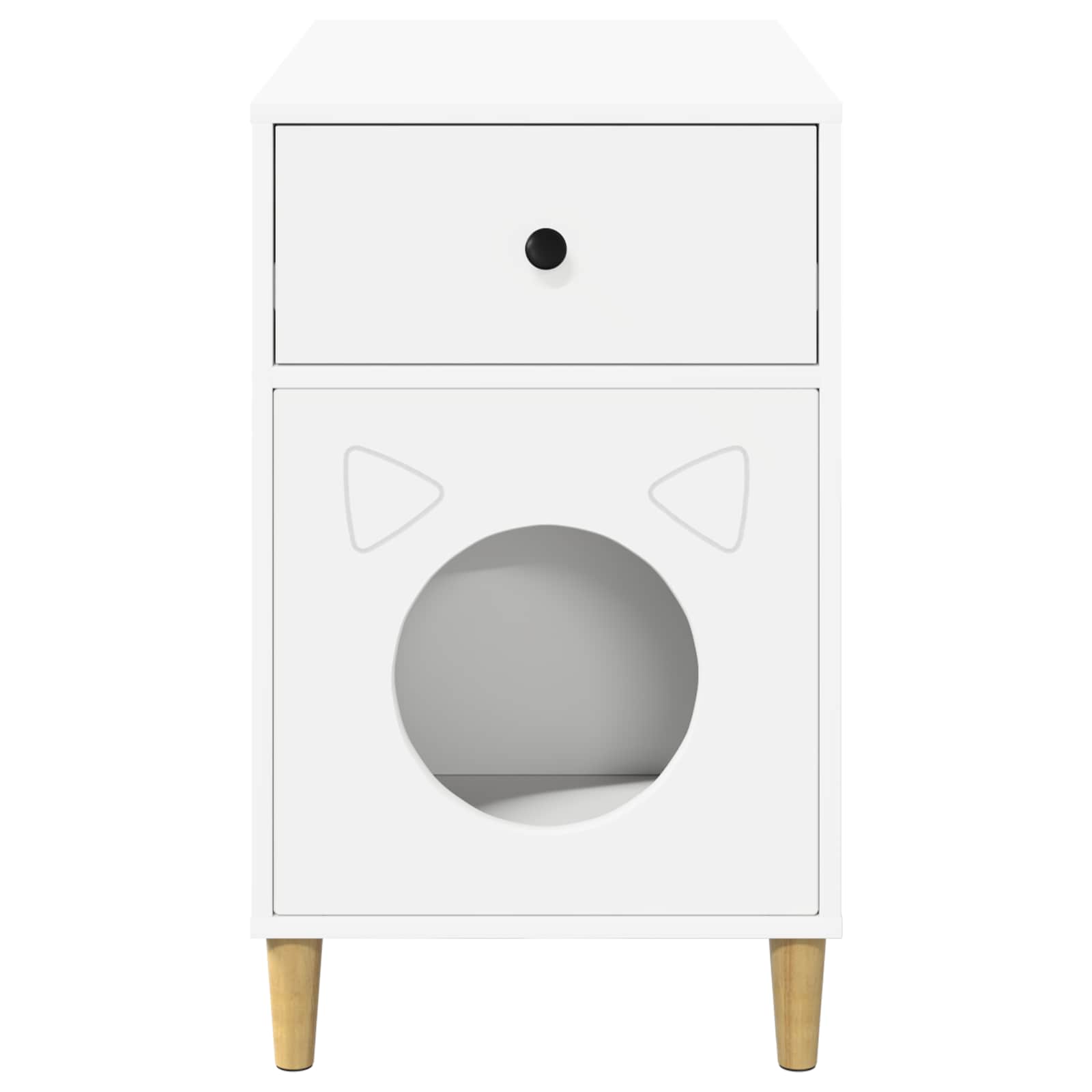 vidaXL Koty Dom Biały 72 x 42.5 x 70 cm Materiał drewnopochodny