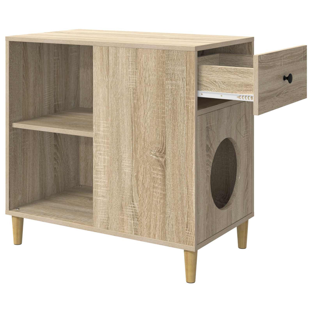 vidaXL Koty Dom Sonoma 72 x 42.5 x 70 cm Materiał drewnopochodny