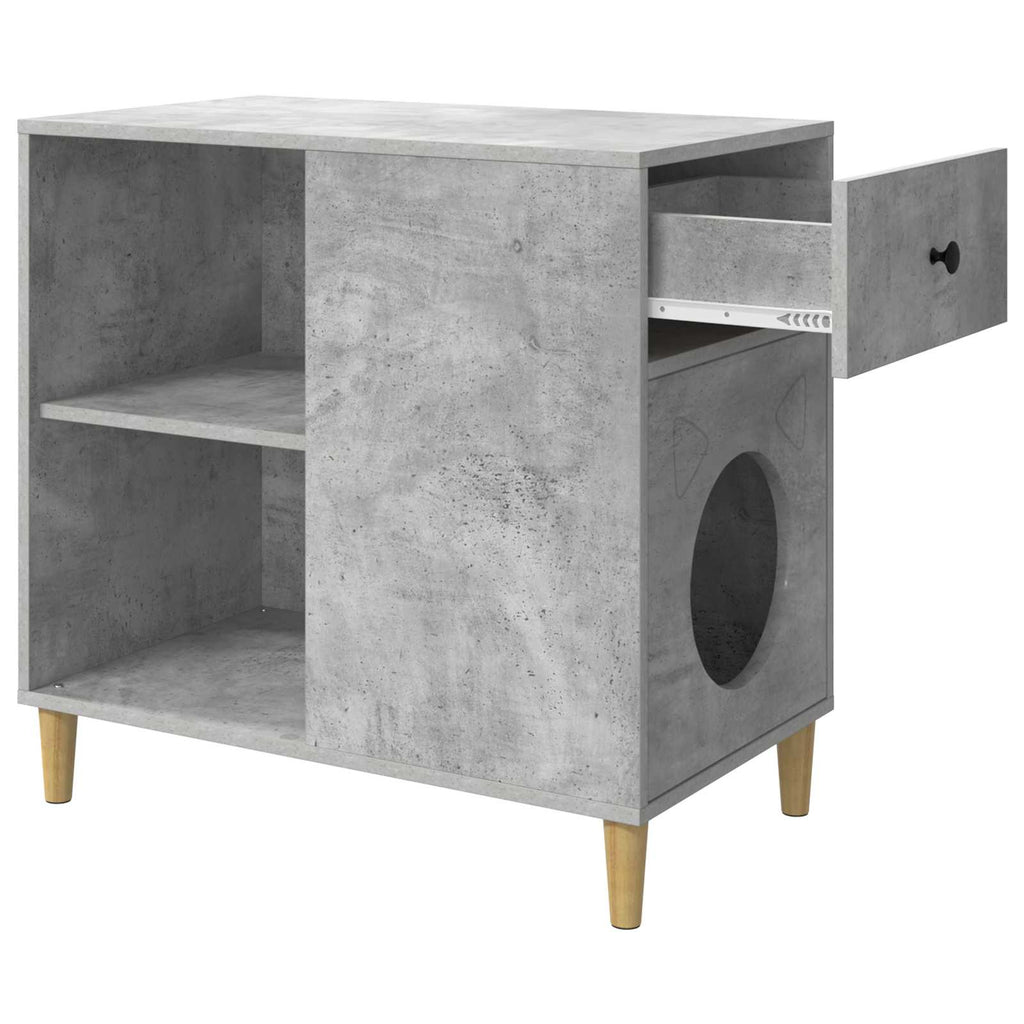 vidaXL Koty Dom Betonowy 72 x 42.5 x 70 cm Materiał drewnopochodny