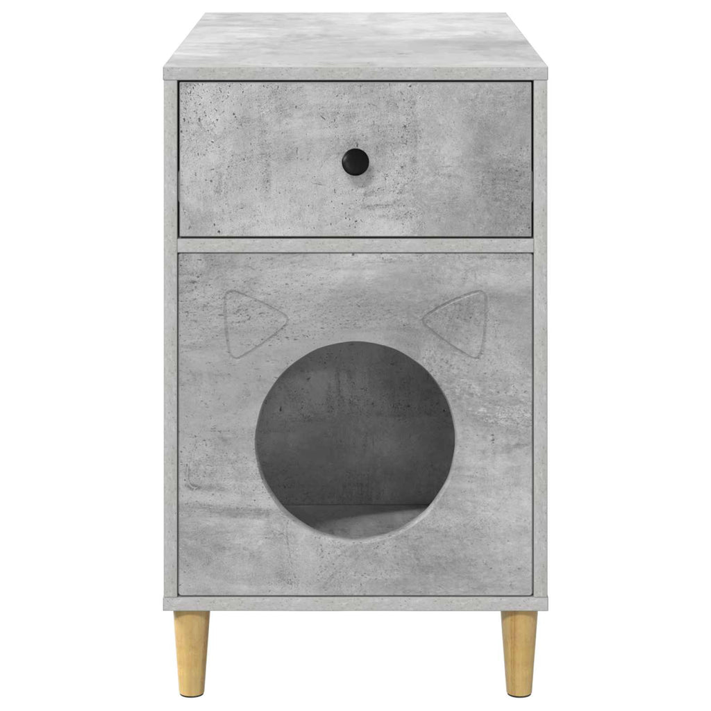 vidaXL Koty Dom Betonowy 72 x 42.5 x 70 cm Materiał drewnopochodny