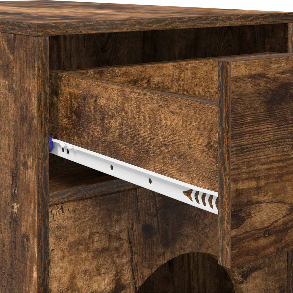 vidaXL Koty Dom Dąb wędzony 72 x 42.5 x 70 cm Materiał drewnopochodny