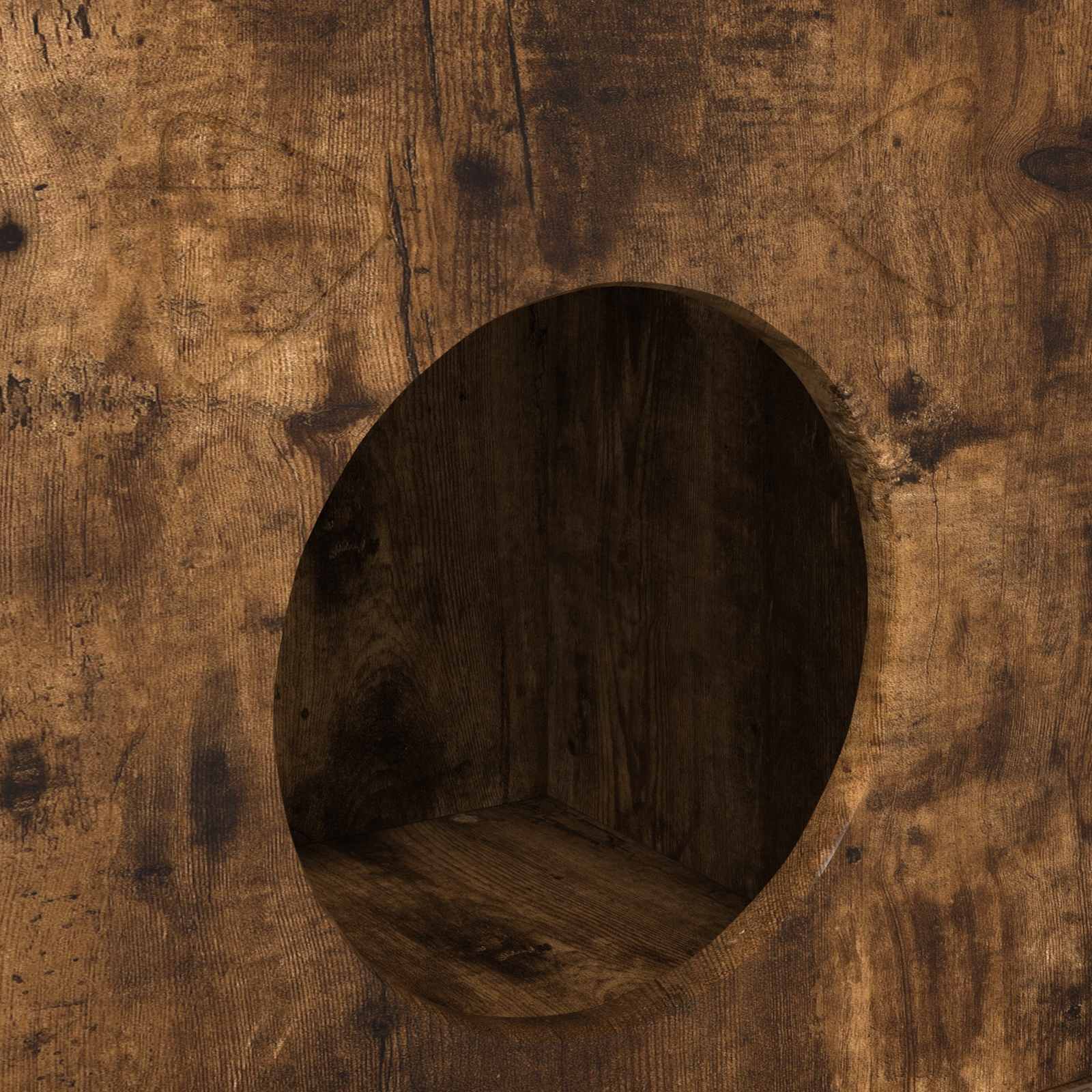 vidaXL Koty Dom Dąb wędzony 72 x 42.5 x 70 cm Materiał drewnopochodny