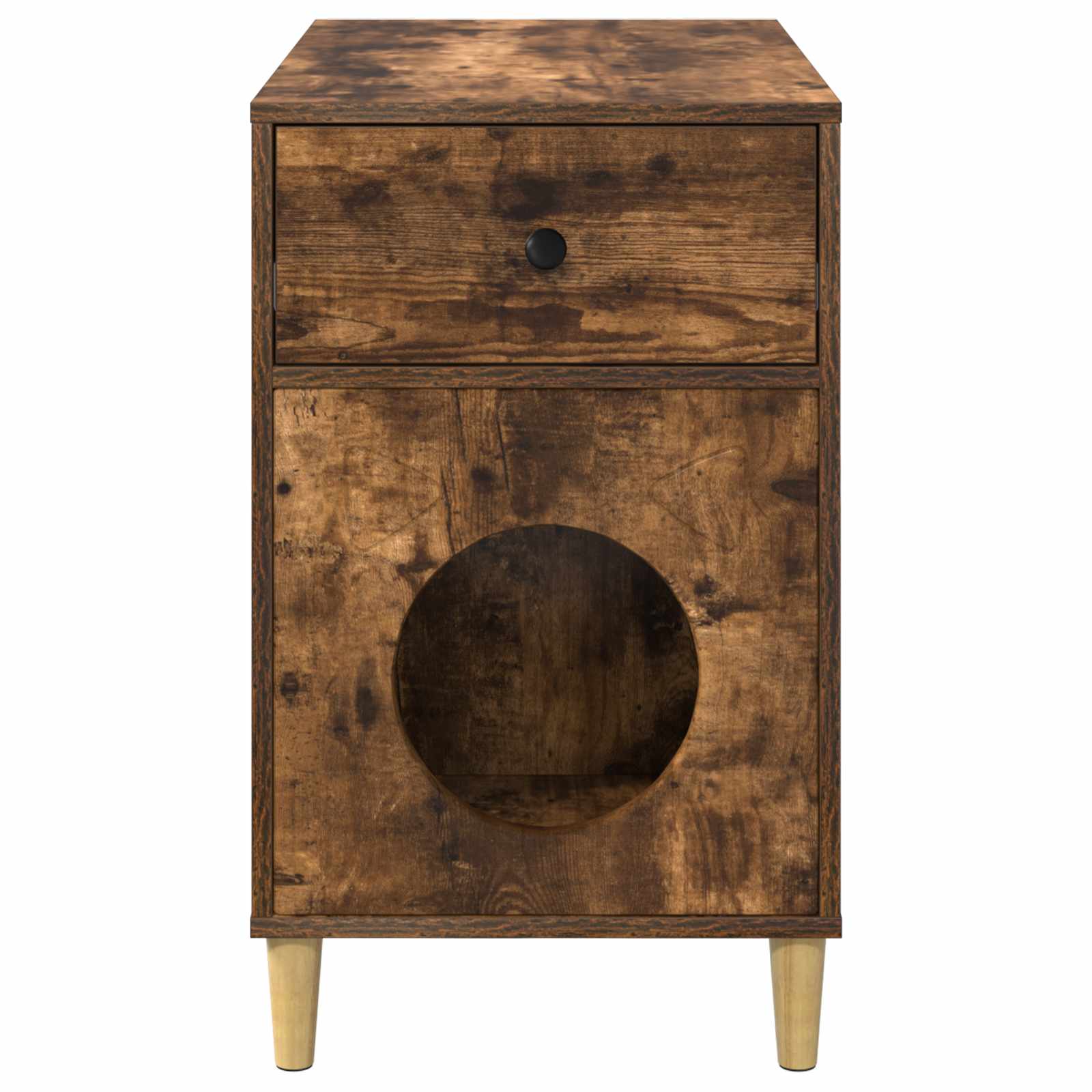 vidaXL Koty Dom Dąb wędzony 72 x 42.5 x 70 cm Materiał drewnopochodny
