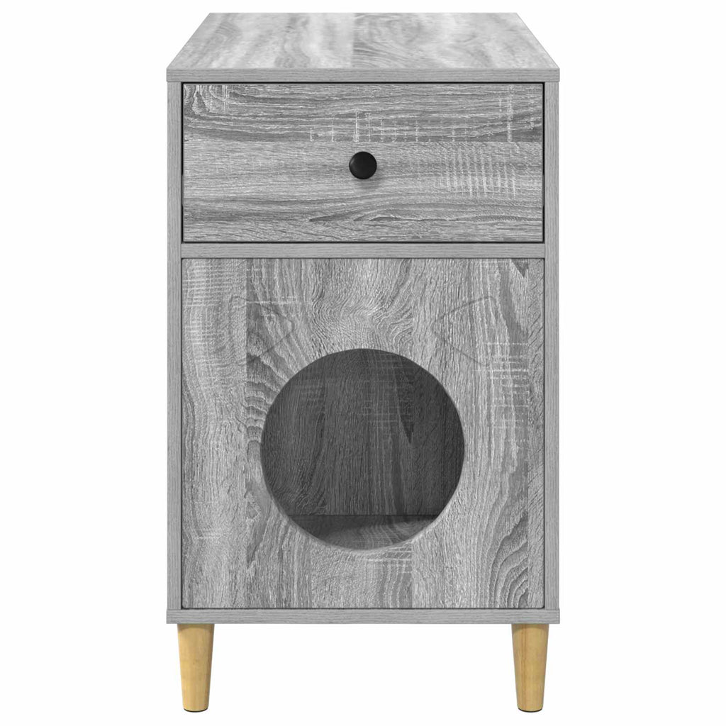 vidaXL Koty Dom Szary Sonoma 72 x 42.5 x 70 cm Materiał drewnopochodny