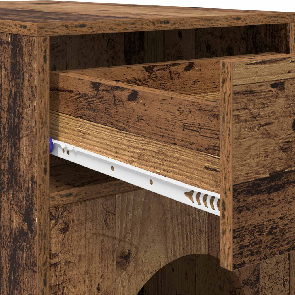 vidaXL Koty Dom Stare drewno 72 x 42.5 x 70 cm Materiał drewnopochodny