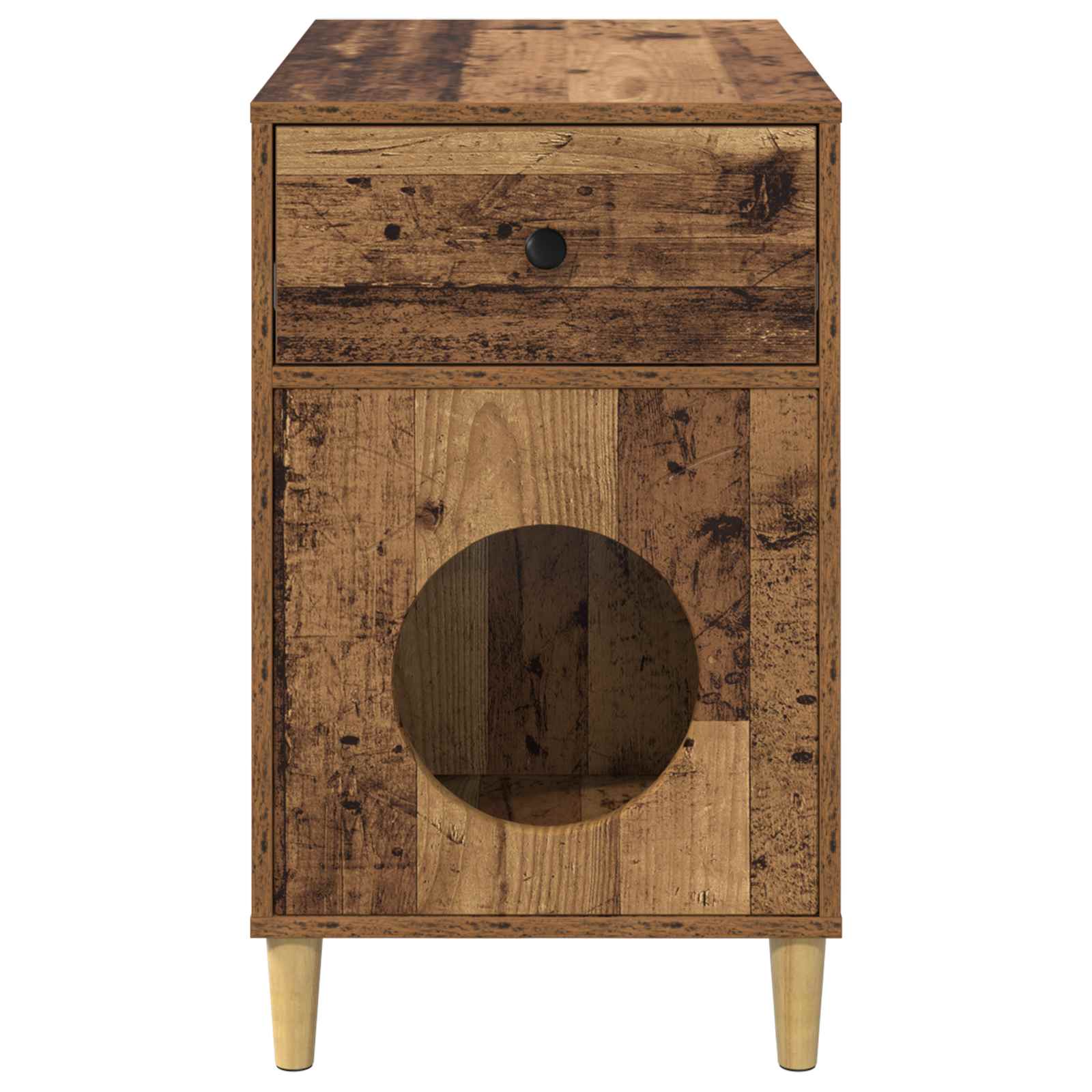 vidaXL Koty Dom Stare drewno 72 x 42.5 x 70 cm Materiał drewnopochodny