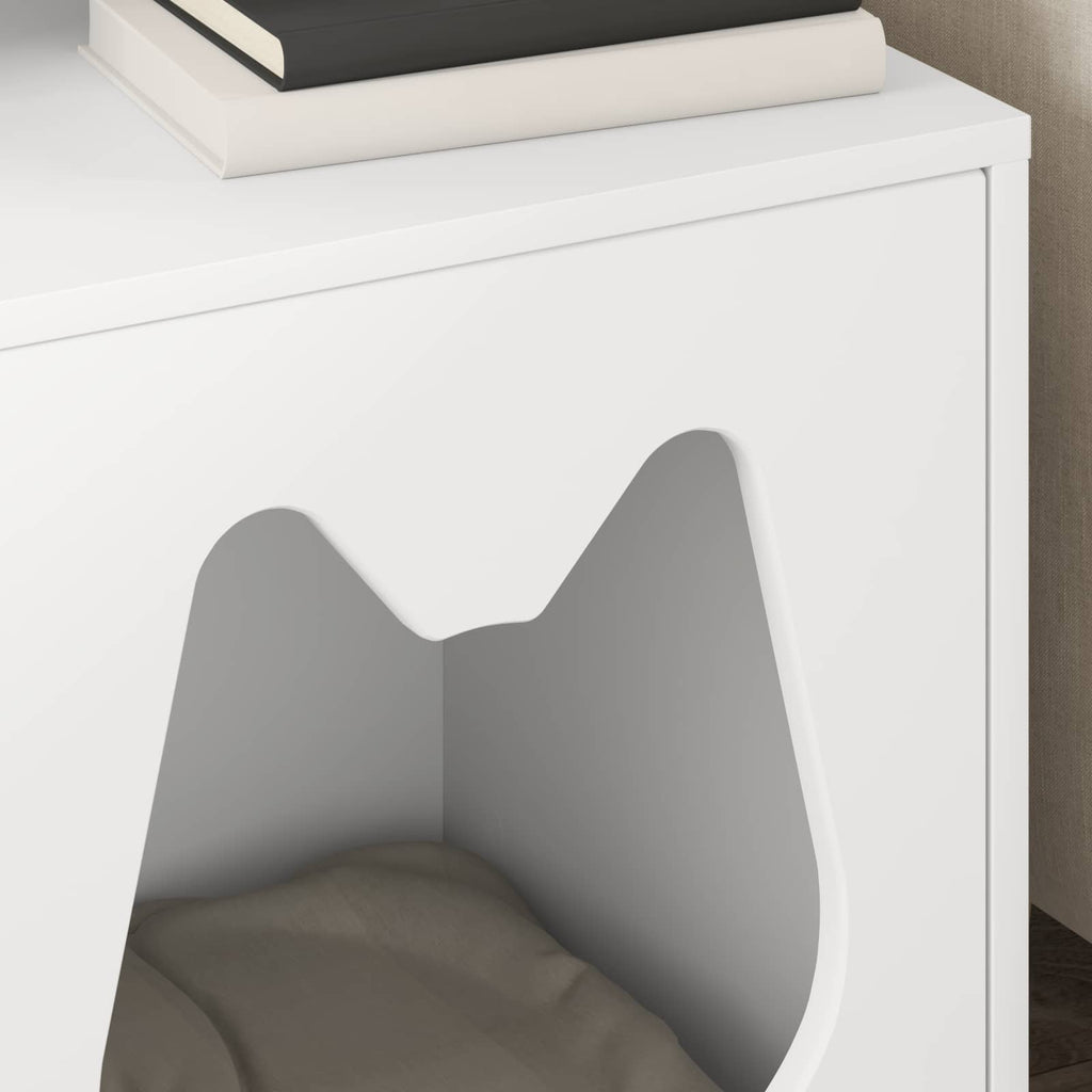 vidaXL Koty Dom Biały 42,5 x 40 x 53,5 cm Materiał drewnopochodny