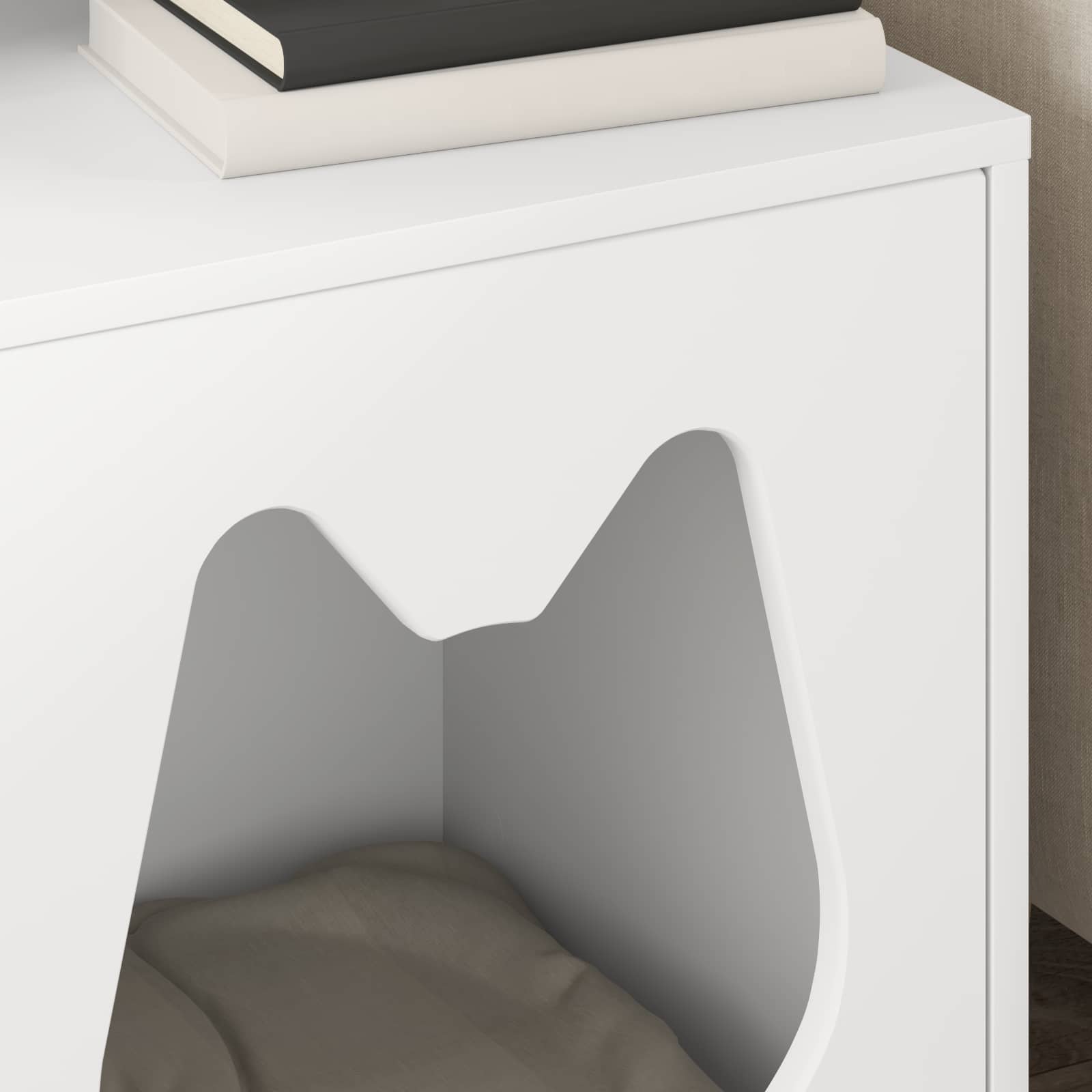 vidaXL Koty Dom Biały 42,5 x 40 x 53,5 cm Materiał drewnopochodny