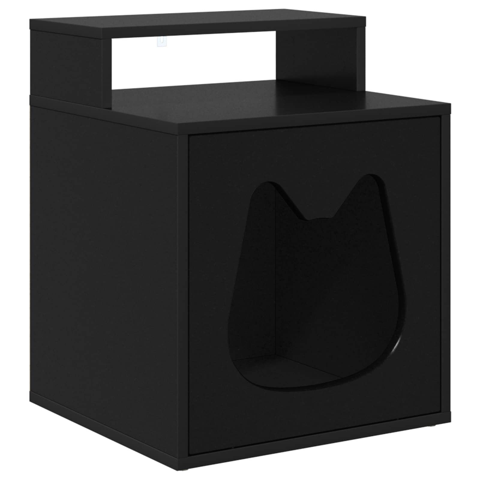 vidaXL Koty Dom Czarny 42,5 x 40 x 53,5 cm Materiał drewnopochodny