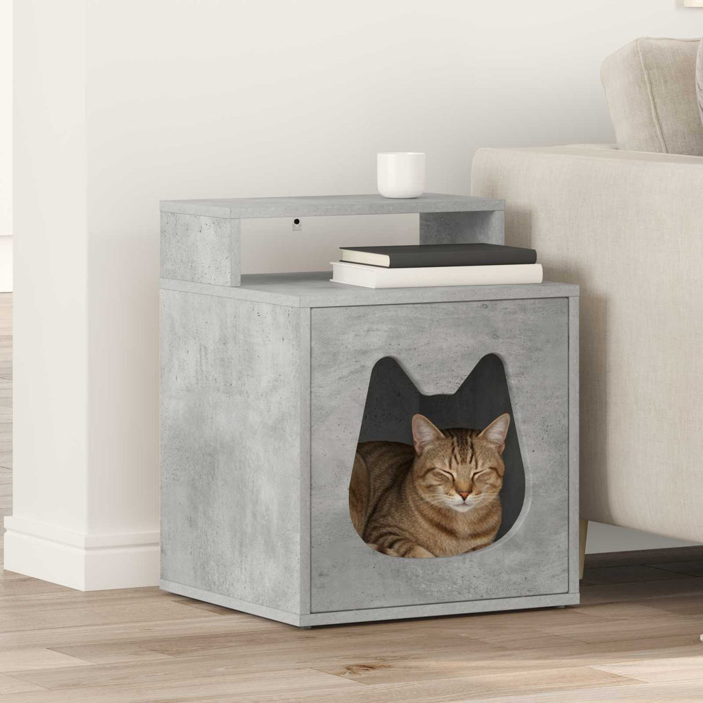 vidaXL Koty Dom Betonowy 42,5 x 40 x 53,5 cm Materiał drewnopochodny
