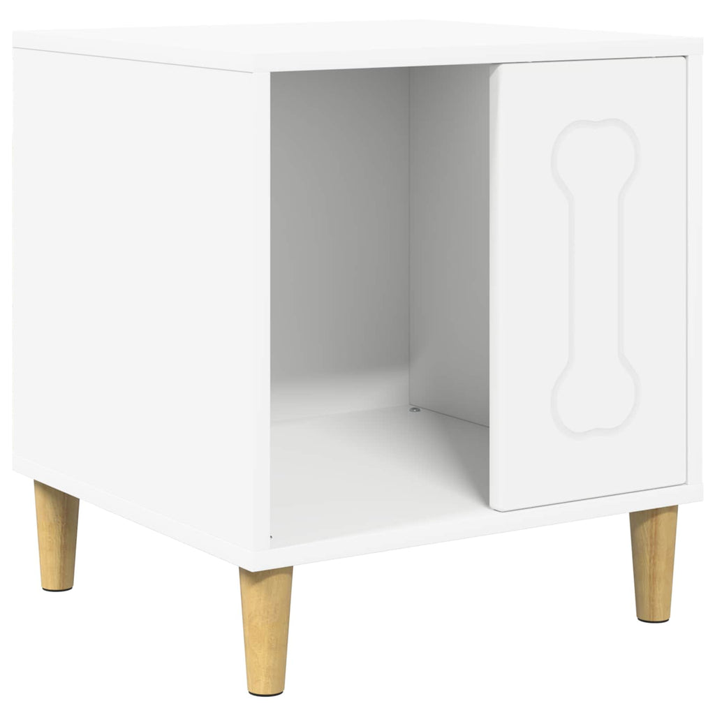 vidaXL Domek dla Psów Biały 44 x 42 x 49 cm Materiał drewnopochodny