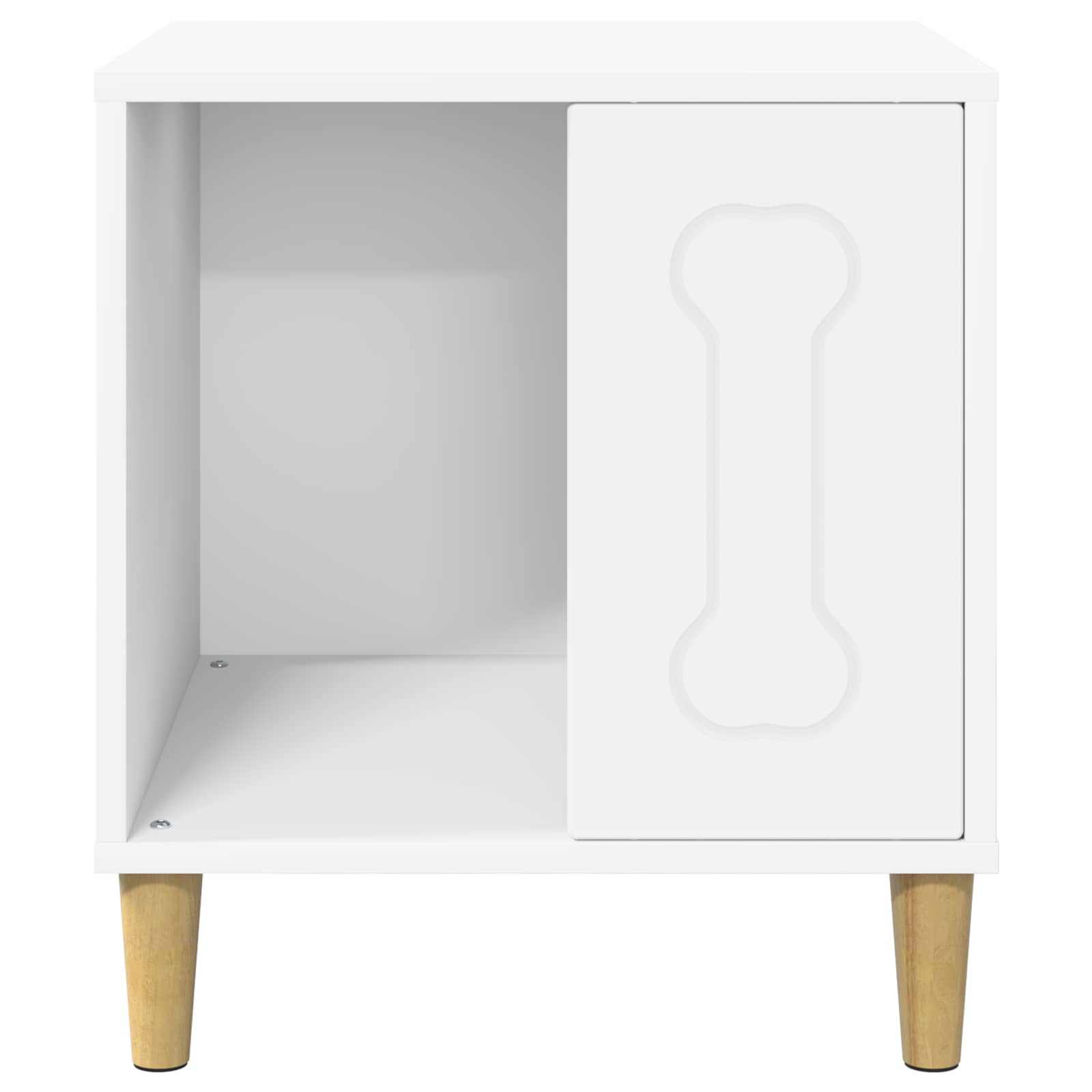vidaXL Domek dla Psów Biały 44 x 42 x 49 cm Materiał drewnopochodny