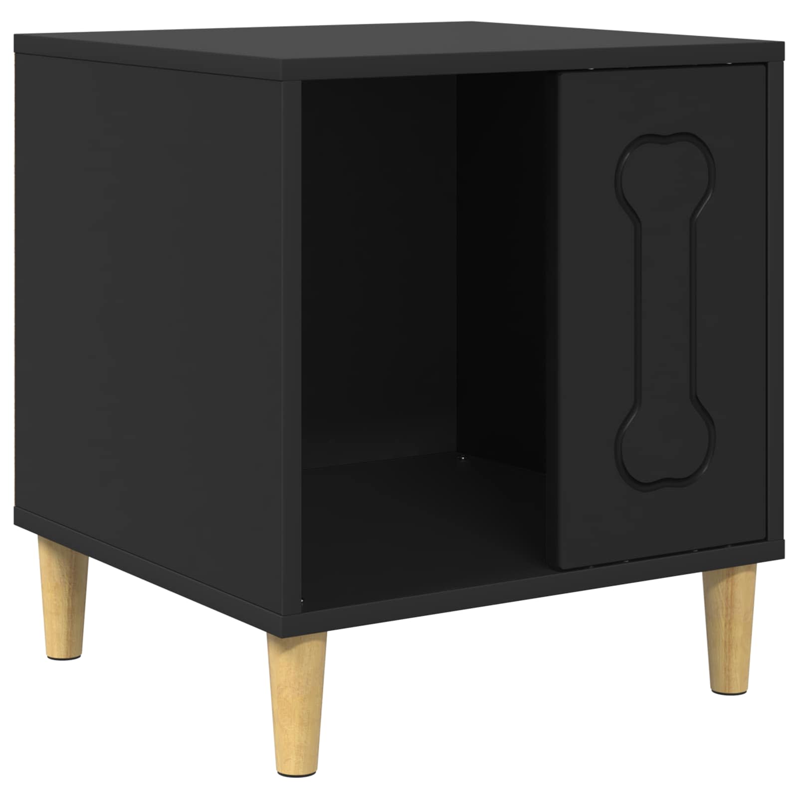 vidaXL Domek dla Psów Czarny 44 x 42 x 49 cm Materiał drewnopochodny