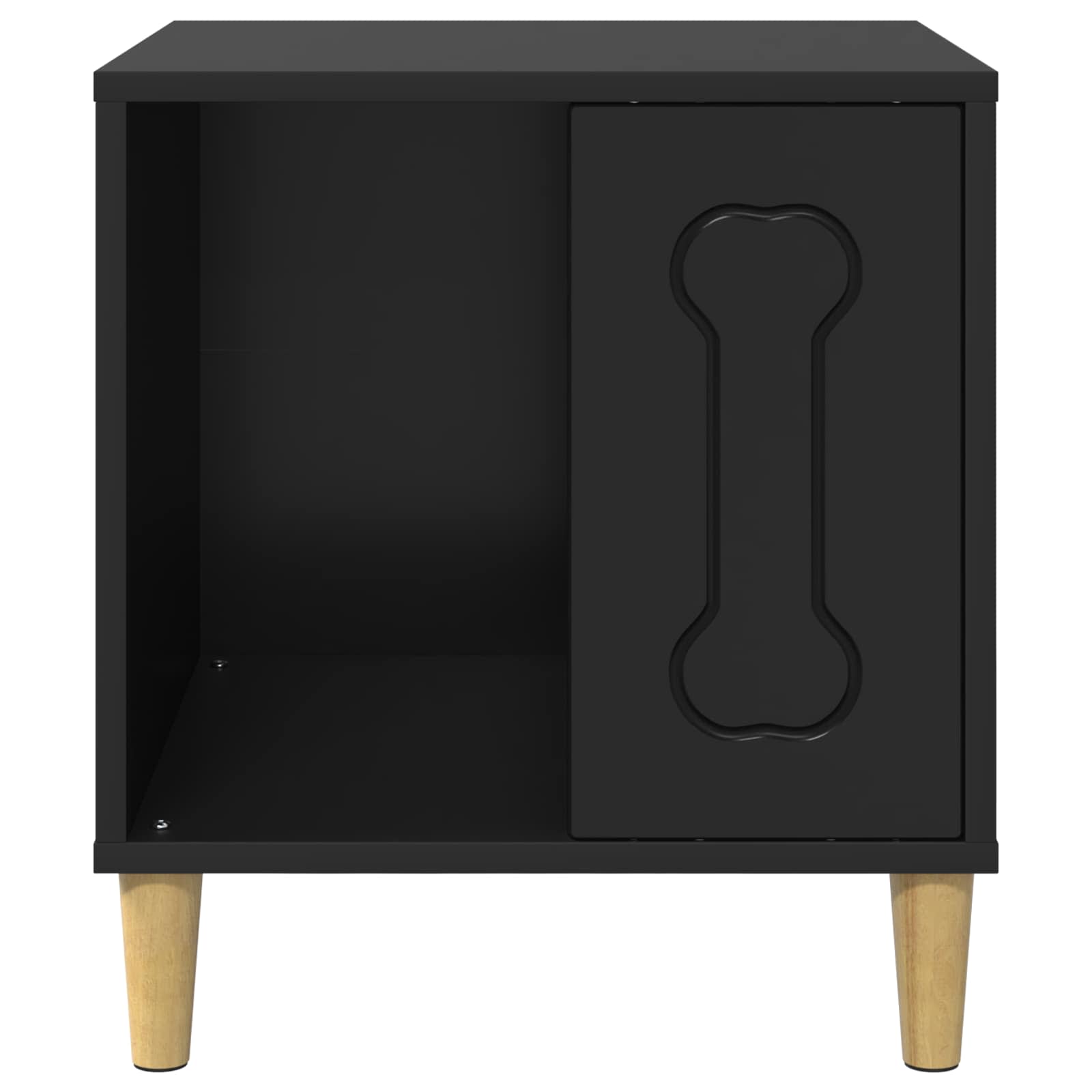 vidaXL Domek dla Psów Czarny 44 x 42 x 49 cm Materiał drewnopochodny