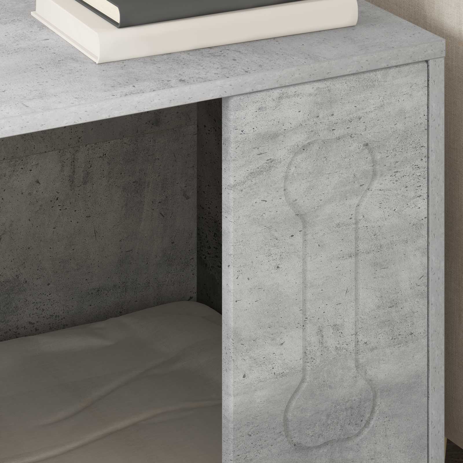 vidaXL Domek dla Psów Betonowy 44 x 42 x 49 cm Materiał drewnopochodny