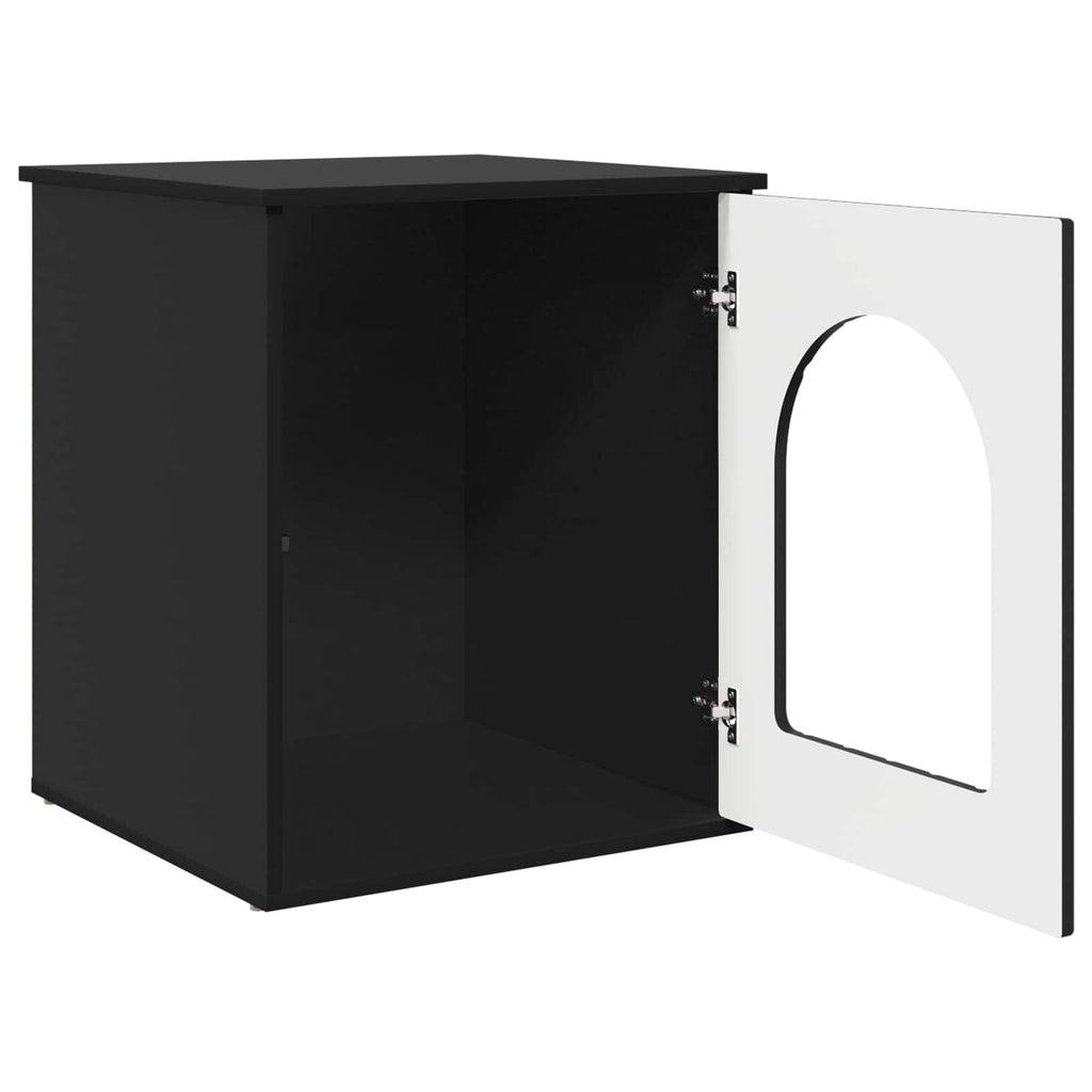 vidaXL Koty Dom Czarny 53 x 52 x 62 cm Materiał drewnopochodny