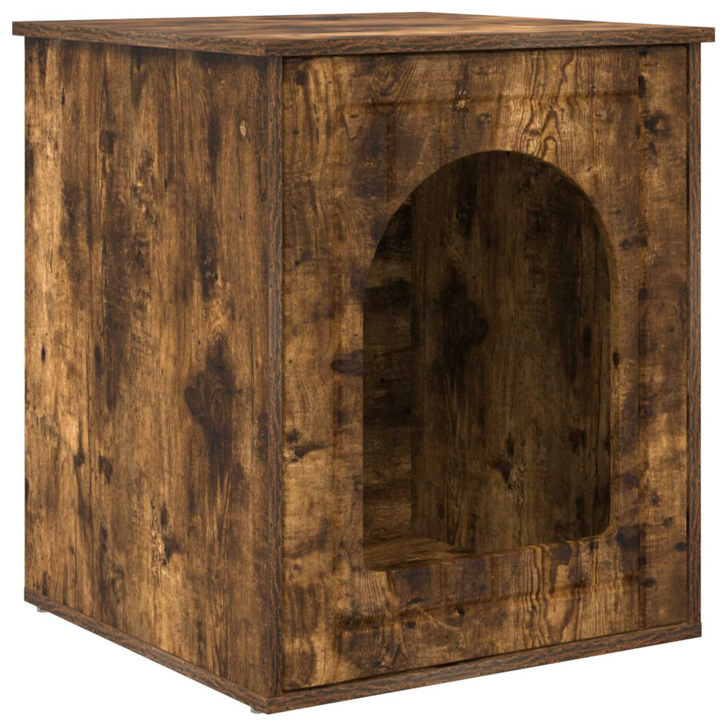 vidaXL Koty Dom Dąb wędzony 53 x 52 x 62 cm Materiał drewnopochodny
