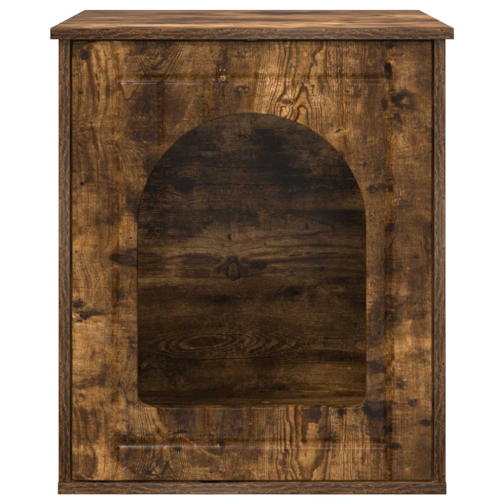 vidaXL Koty Dom Dąb wędzony 53 x 52 x 62 cm Materiał drewnopochodny