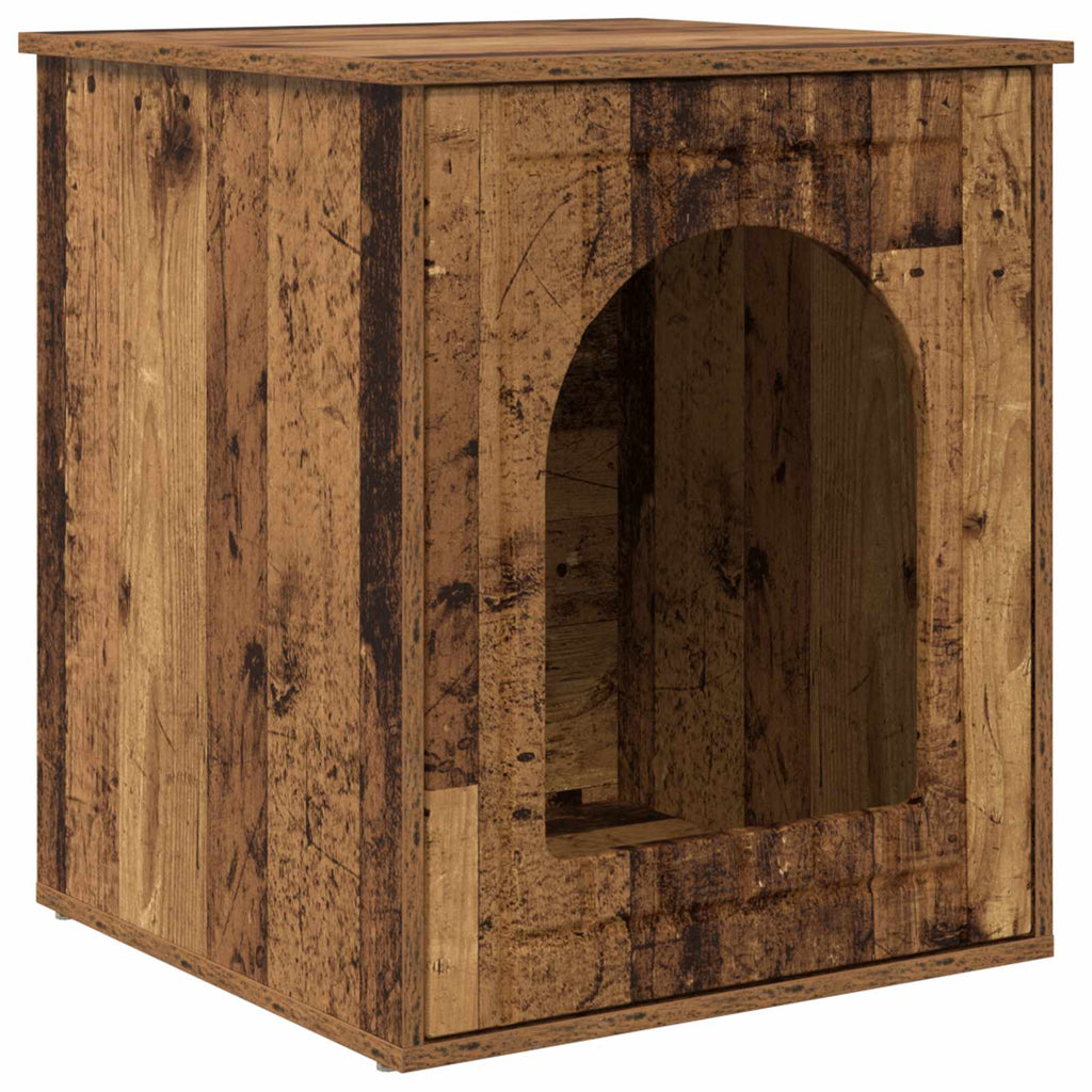 vidaXL Koty Dom Stare drewno 53 x 52 x 62 cm Materiał drewnopochodny