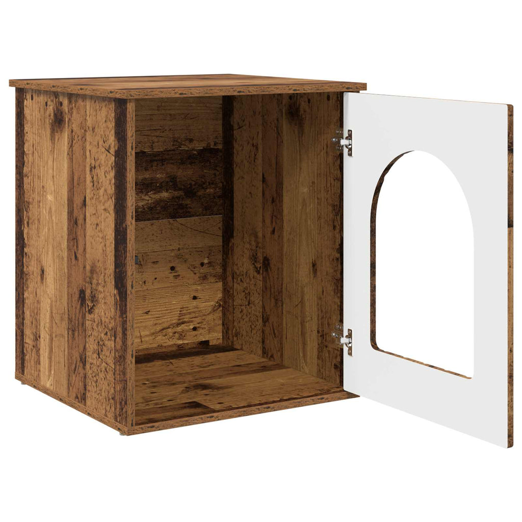 vidaXL Koty Dom Stare drewno 53 x 52 x 62 cm Materiał drewnopochodny