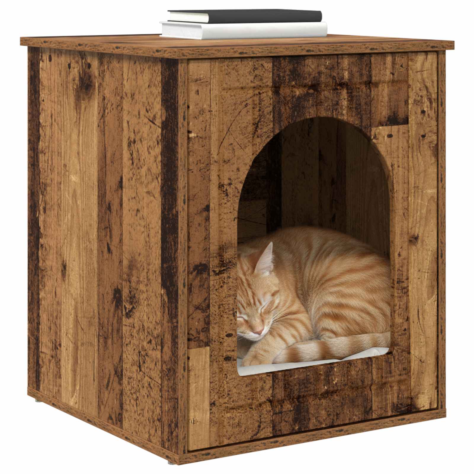 vidaXL Koty Dom Stare drewno 53 x 52 x 62 cm Materiał drewnopochodny