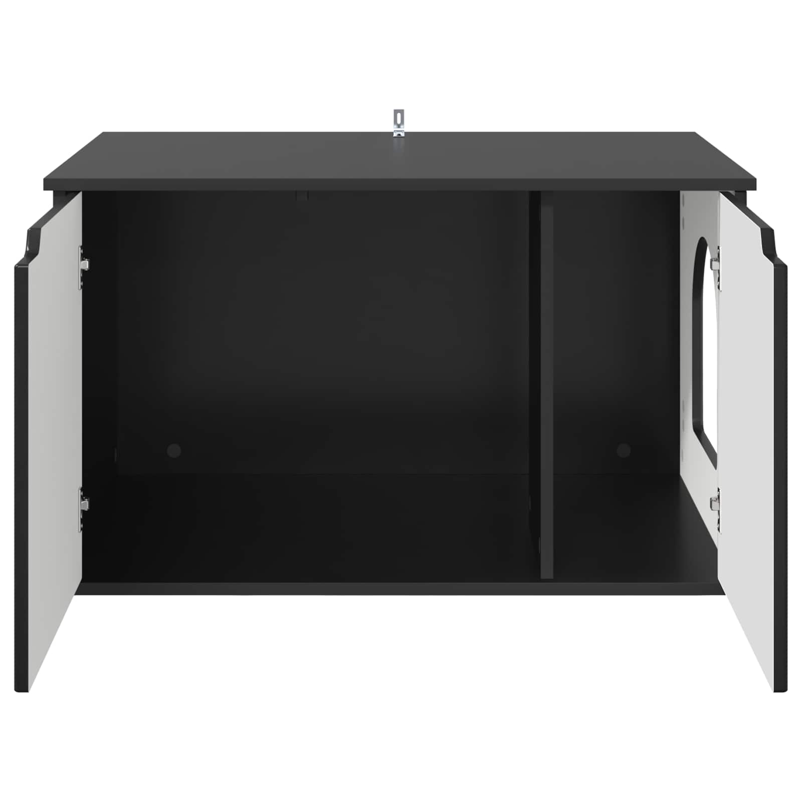 vidaXL Koty Dom Czarny 85 x 55 x 50,5 cm Drewno inżynieryjne