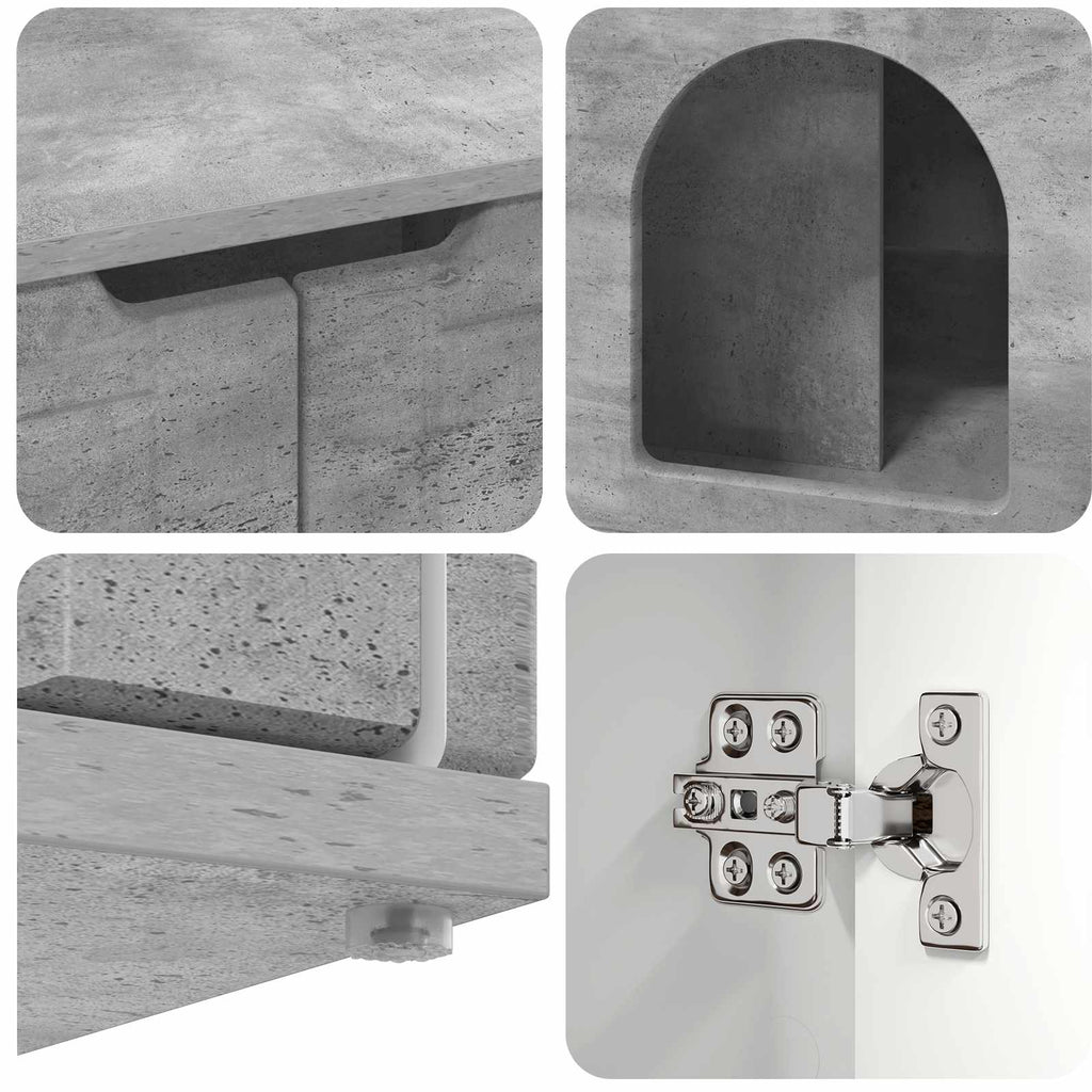 vidaXL Koty Dom Betonowy 85 x 55 x 50,5 cm Materiał drewnopochodny