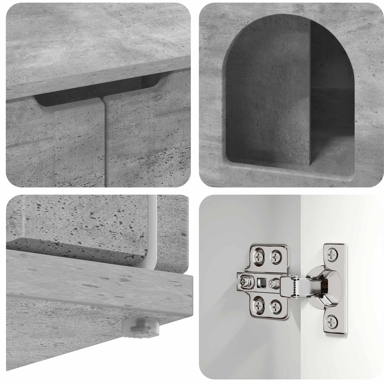 vidaXL Koty Dom Betonowy 85 x 55 x 50,5 cm Materiał drewnopochodny