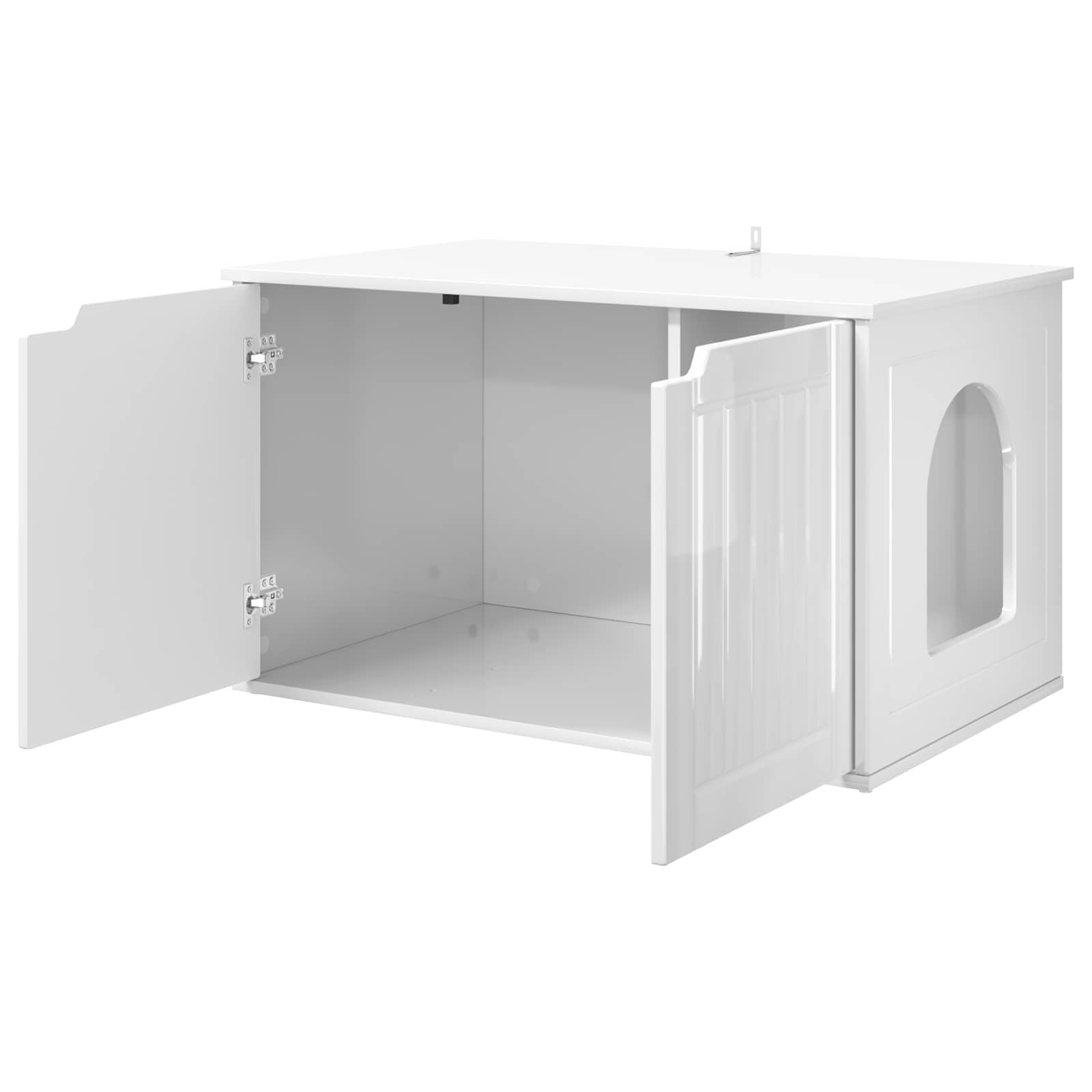 vidaXL Koty Dom Błyszcząca biel 85 x 55 x 50,5 cm