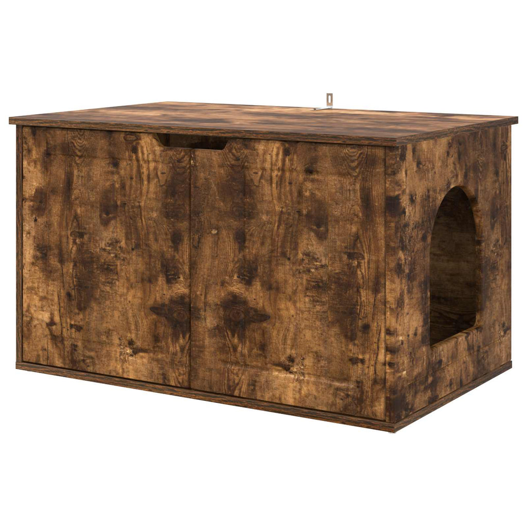 vidaXL Koty Dom Dąb wędzony 85 x 55 x 50,5 cm Materiał drewnopochodny