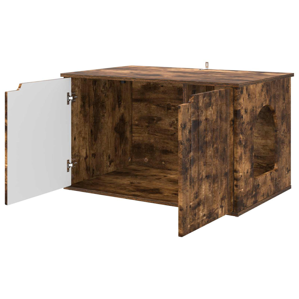 vidaXL Koty Dom Dąb wędzony 85 x 55 x 50,5 cm Materiał drewnopochodny