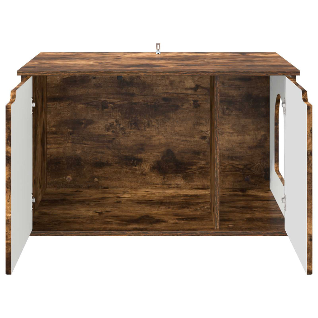 vidaXL Koty Dom Dąb wędzony 85 x 55 x 50,5 cm Materiał drewnopochodny
