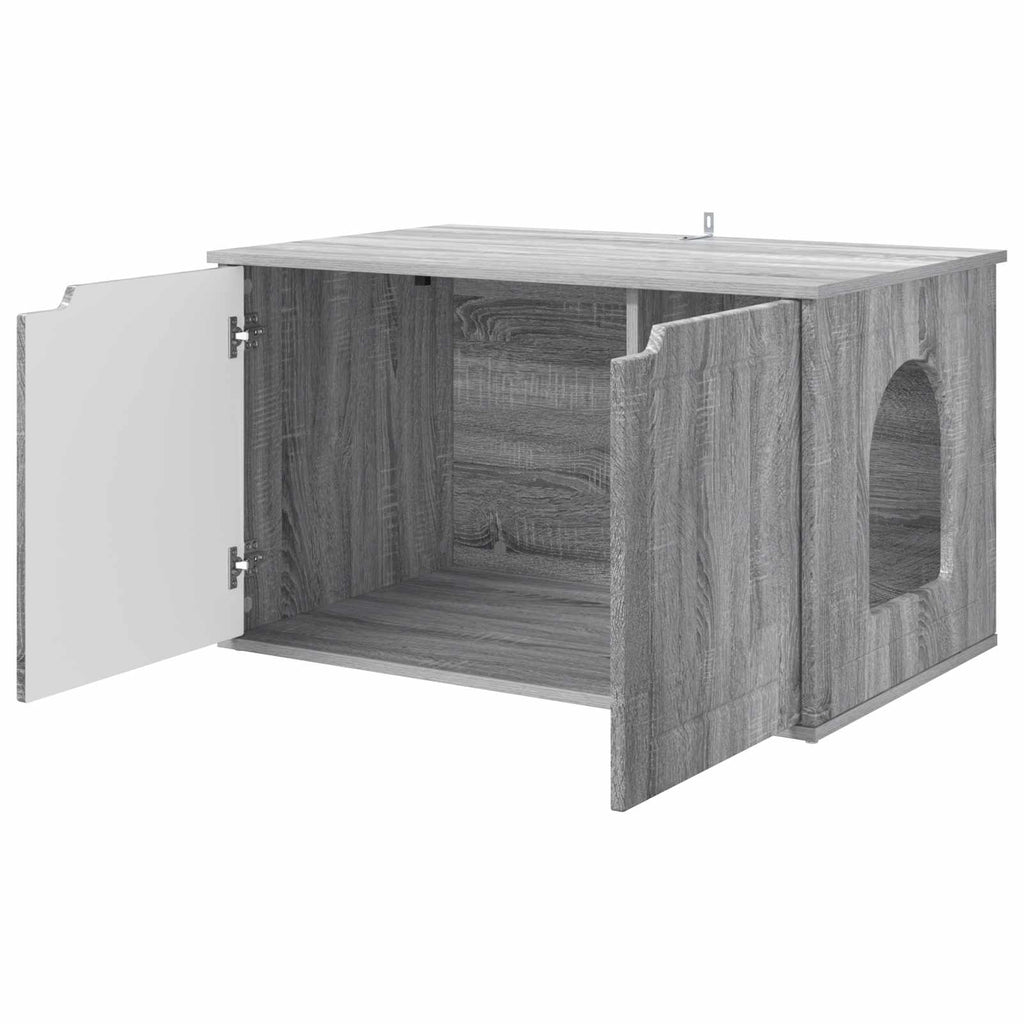 vidaXL Koty Dom Szary Sonoma 85 x 55 x 50,5 cm Materiał drewnopochodny