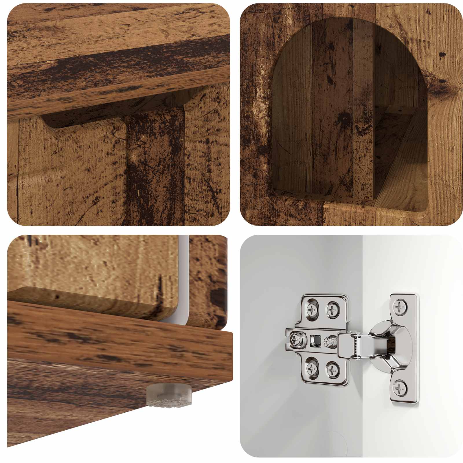 vidaXL Koty Dom Stare drewno 85 x 55 x 50,5 cm Materiał drewnopochodny
