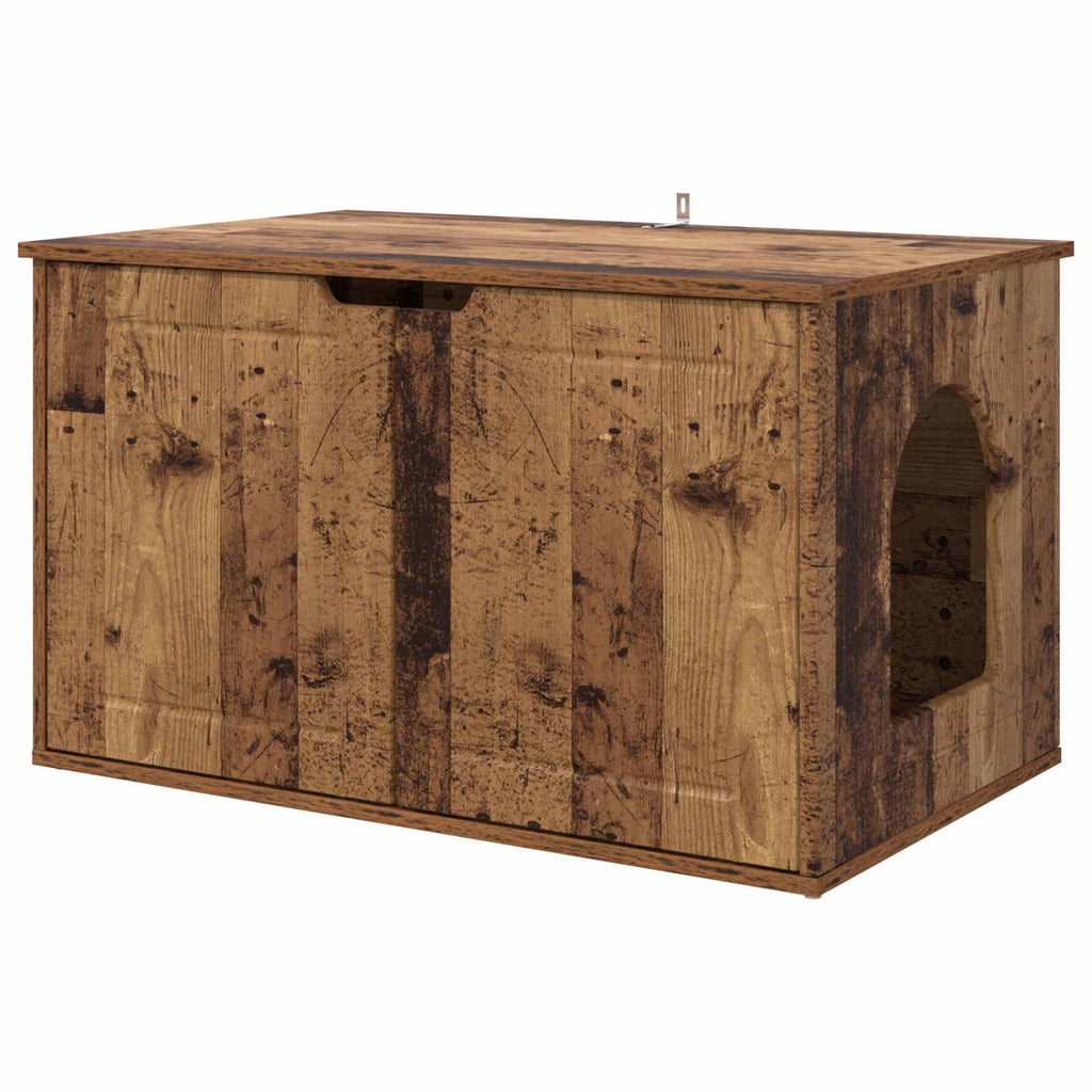 vidaXL Koty Dom Stare drewno 85 x 55 x 50,5 cm Materiał drewnopochodny