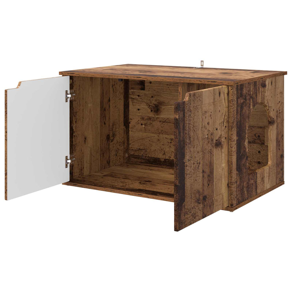 vidaXL Koty Dom Stare drewno 85 x 55 x 50,5 cm Materiał drewnopochodny