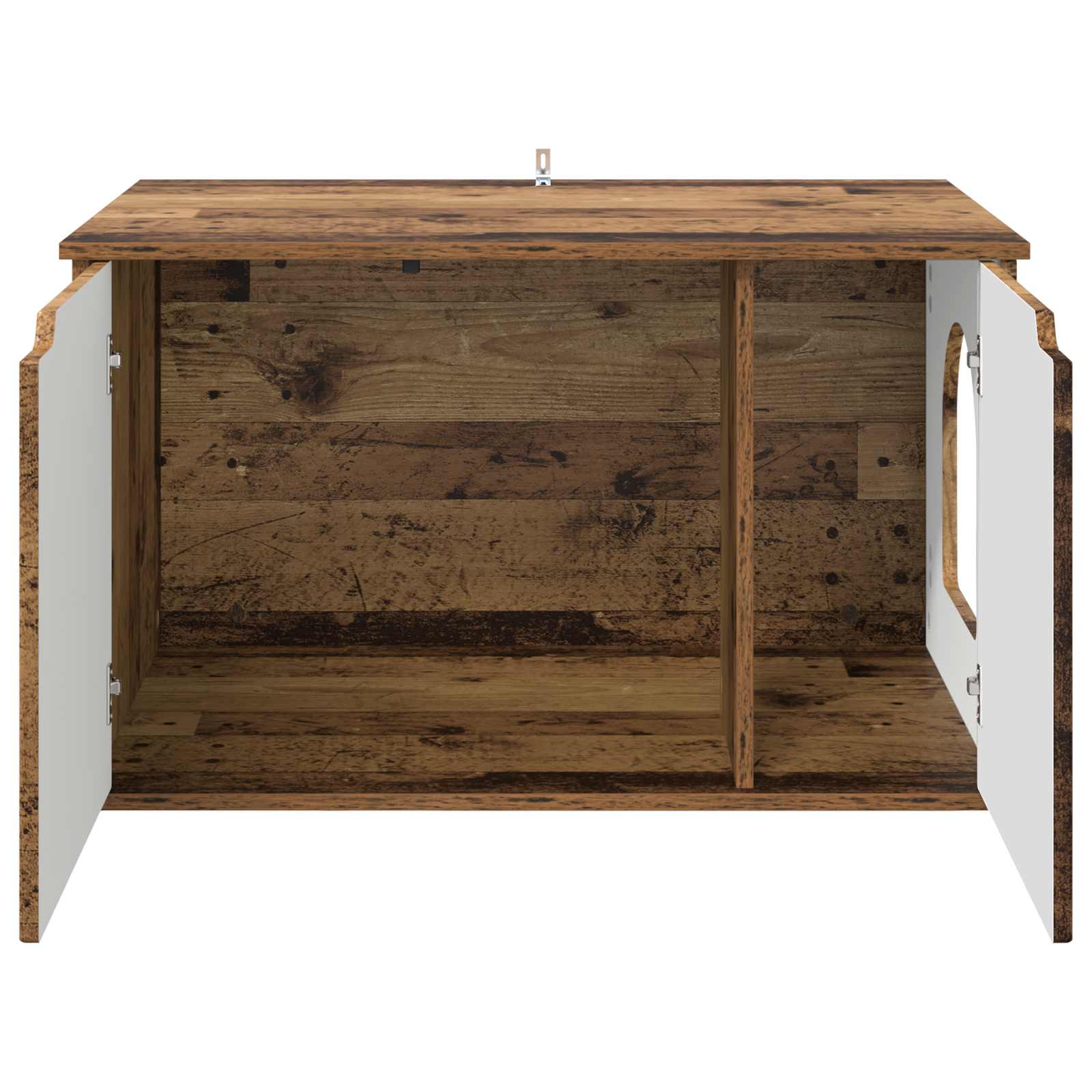 vidaXL Koty Dom Stare drewno 85 x 55 x 50,5 cm Materiał drewnopochodny