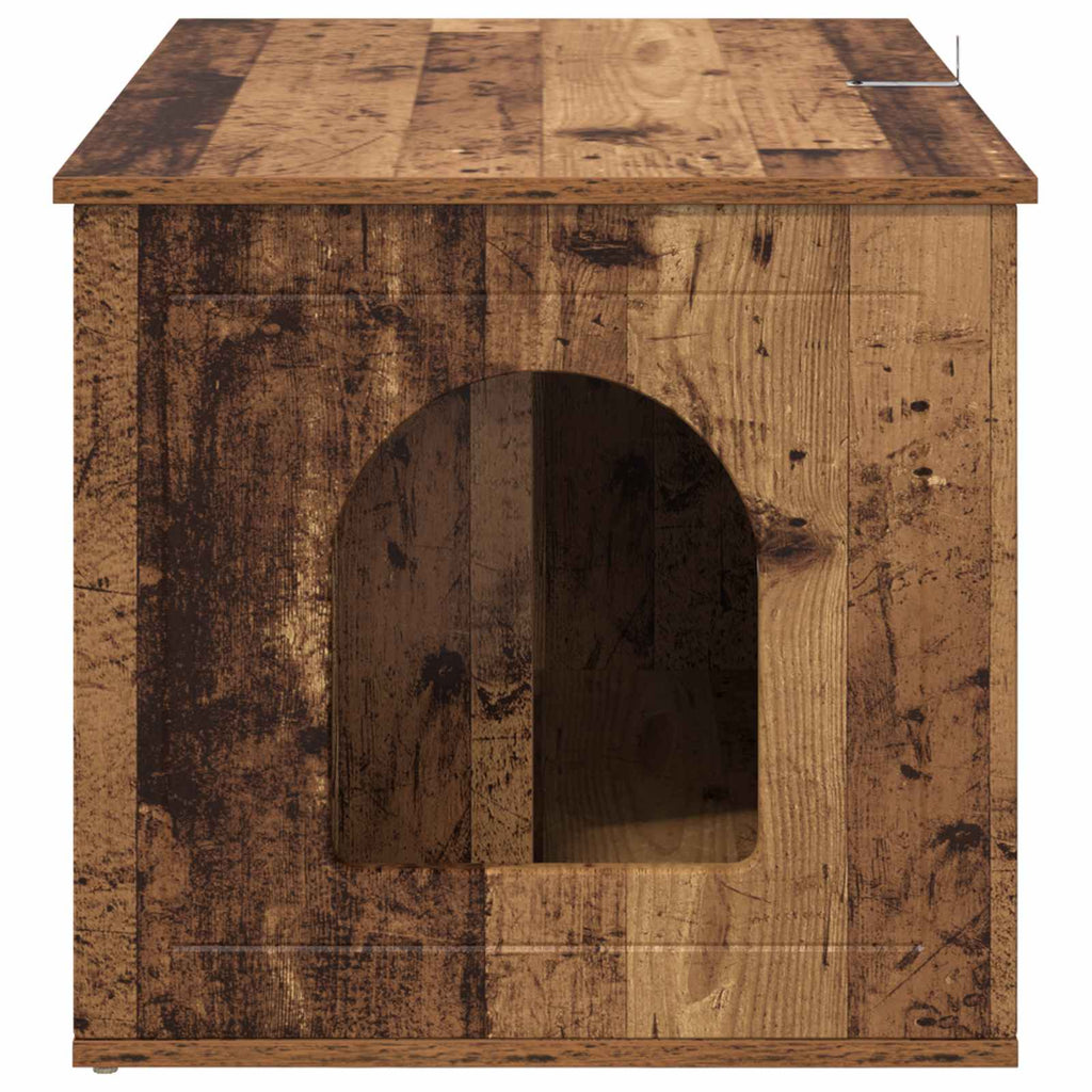 vidaXL Koty Dom Stare drewno 85 x 55 x 50,5 cm Materiał drewnopochodny