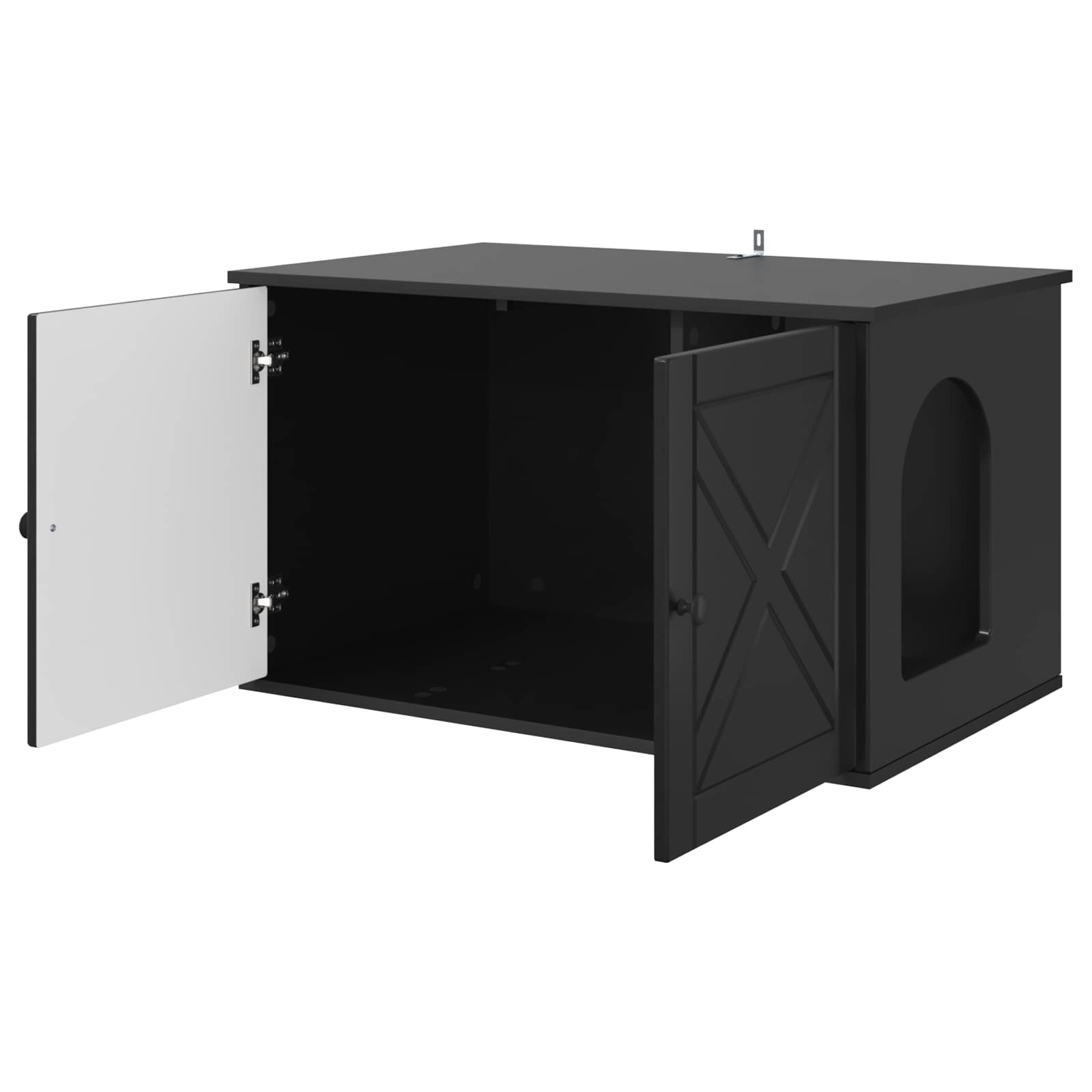 vidaXL Koty Dom Czarny 85 x 55 x 50,5 cm Materiał drewnopochodny