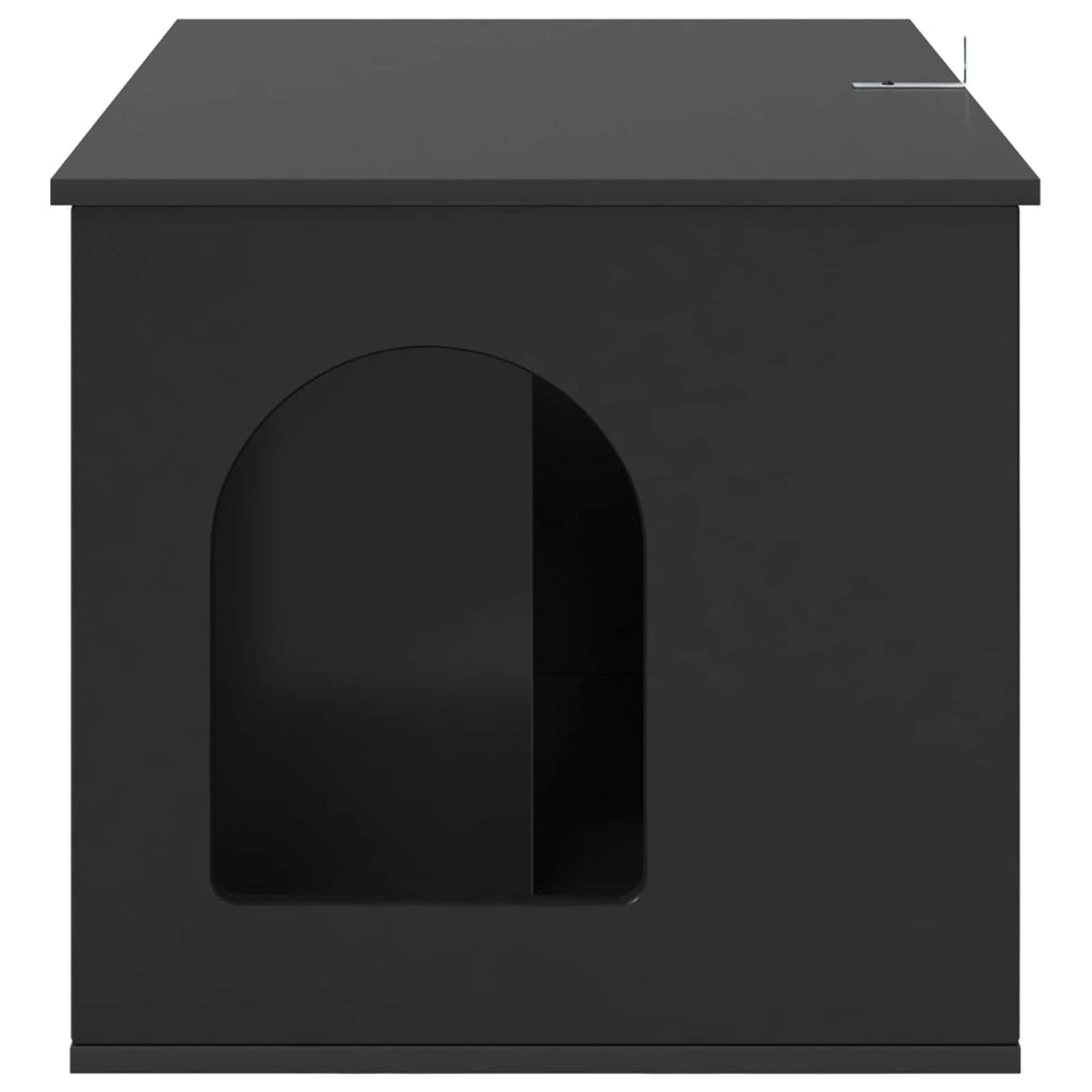 vidaXL Koty Dom Czarny 85 x 55 x 50,5 cm Materiał drewnopochodny