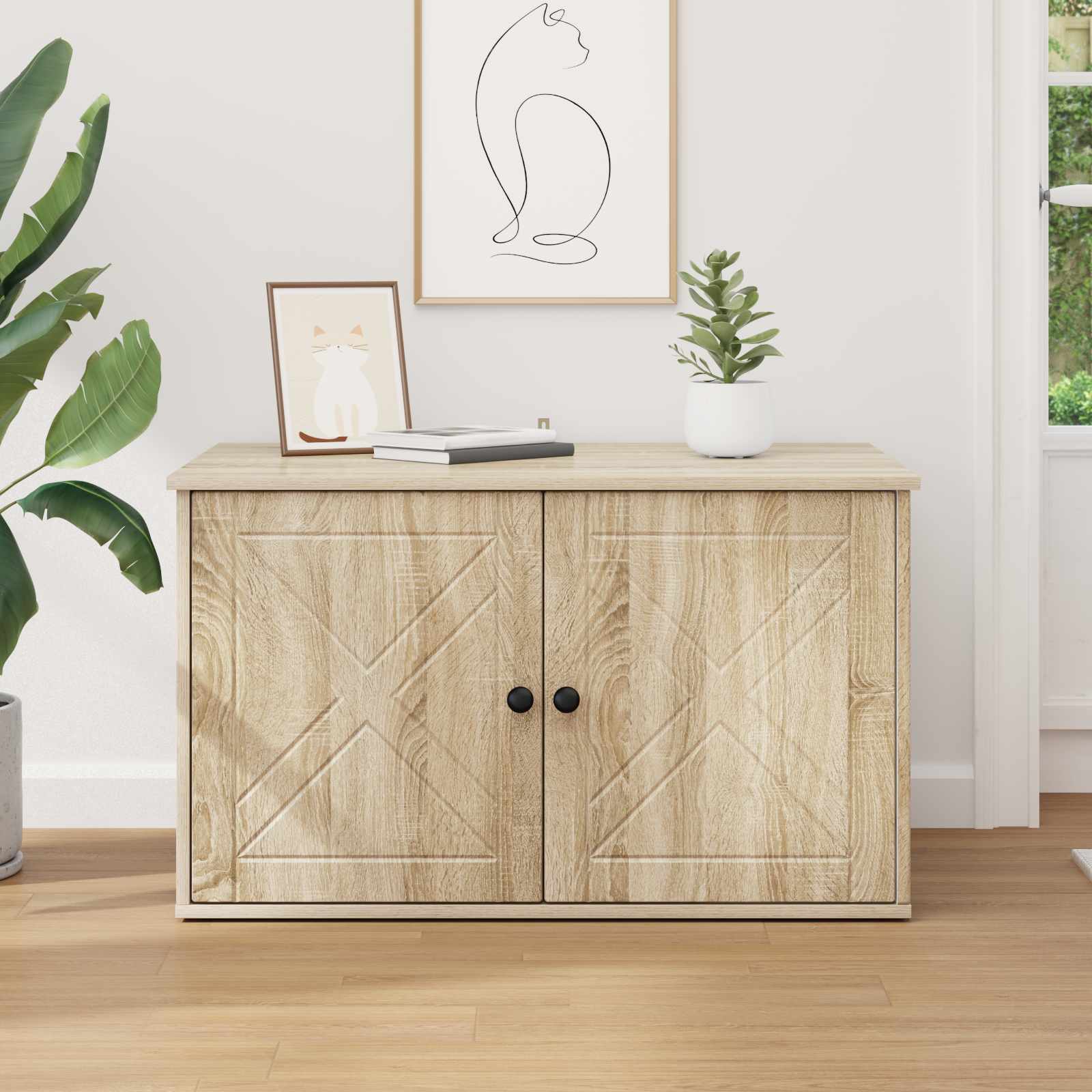 vidaXL Koty Dom Sonoma 85 x 55 x 50,5 cm Materiał drewnopochodny